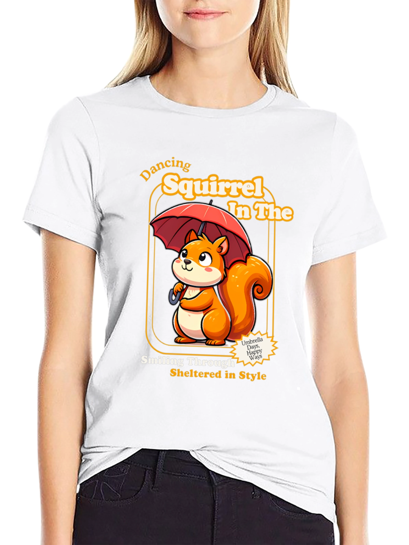 Dancing Squirrel Graphic Tee - Sheltered in Style