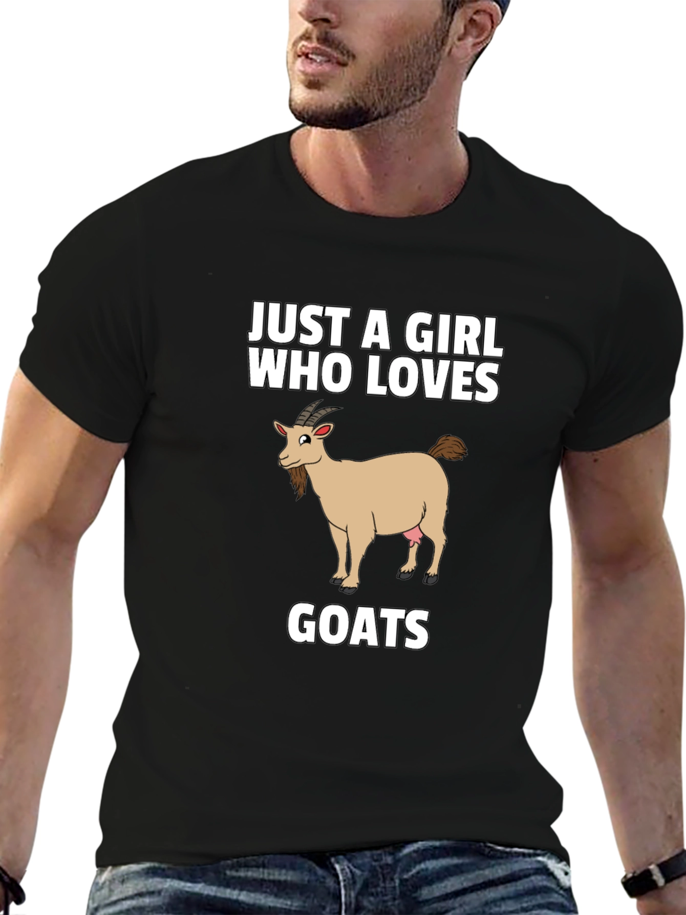 Just A Girl Who Loves Goats - Graphic T-Shirt