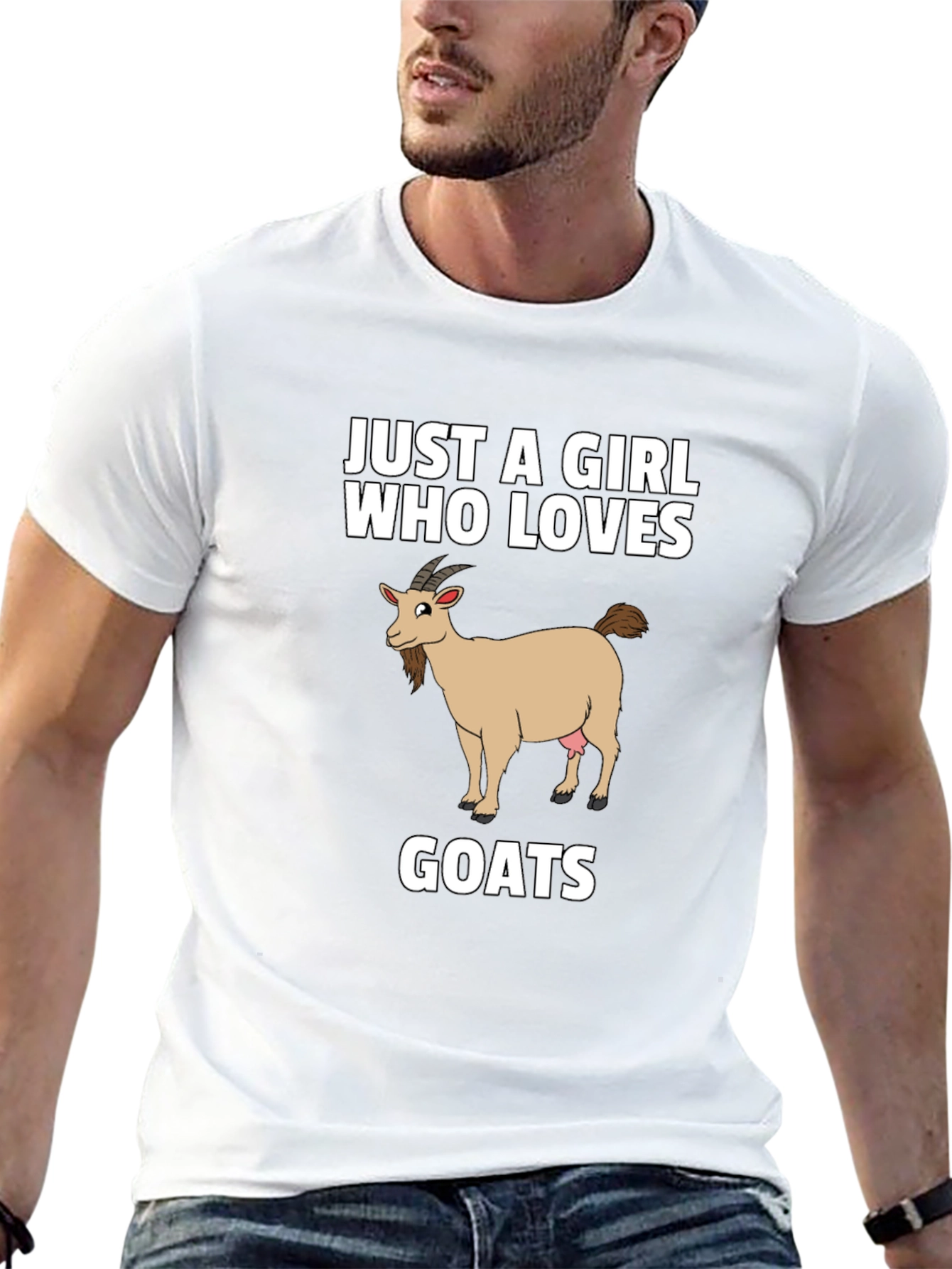 Just A Girl Who Loves Goats - Graphic T-Shirt