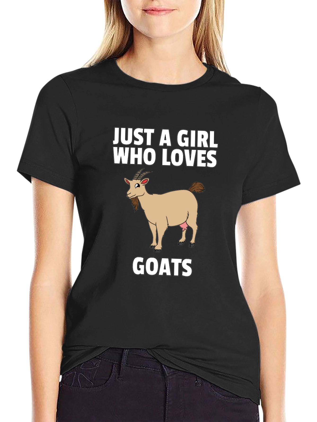 Just A Girl Who Loves Goats - Graphic T-Shirt