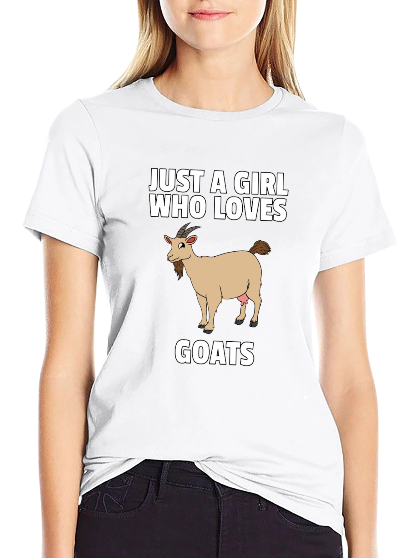 Just A Girl Who Loves Goats - Graphic T-Shirt