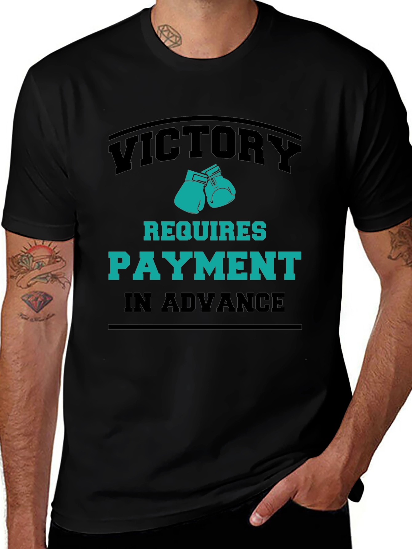 Victory Requires Payment T-Shirt - Boxing Gloves Design