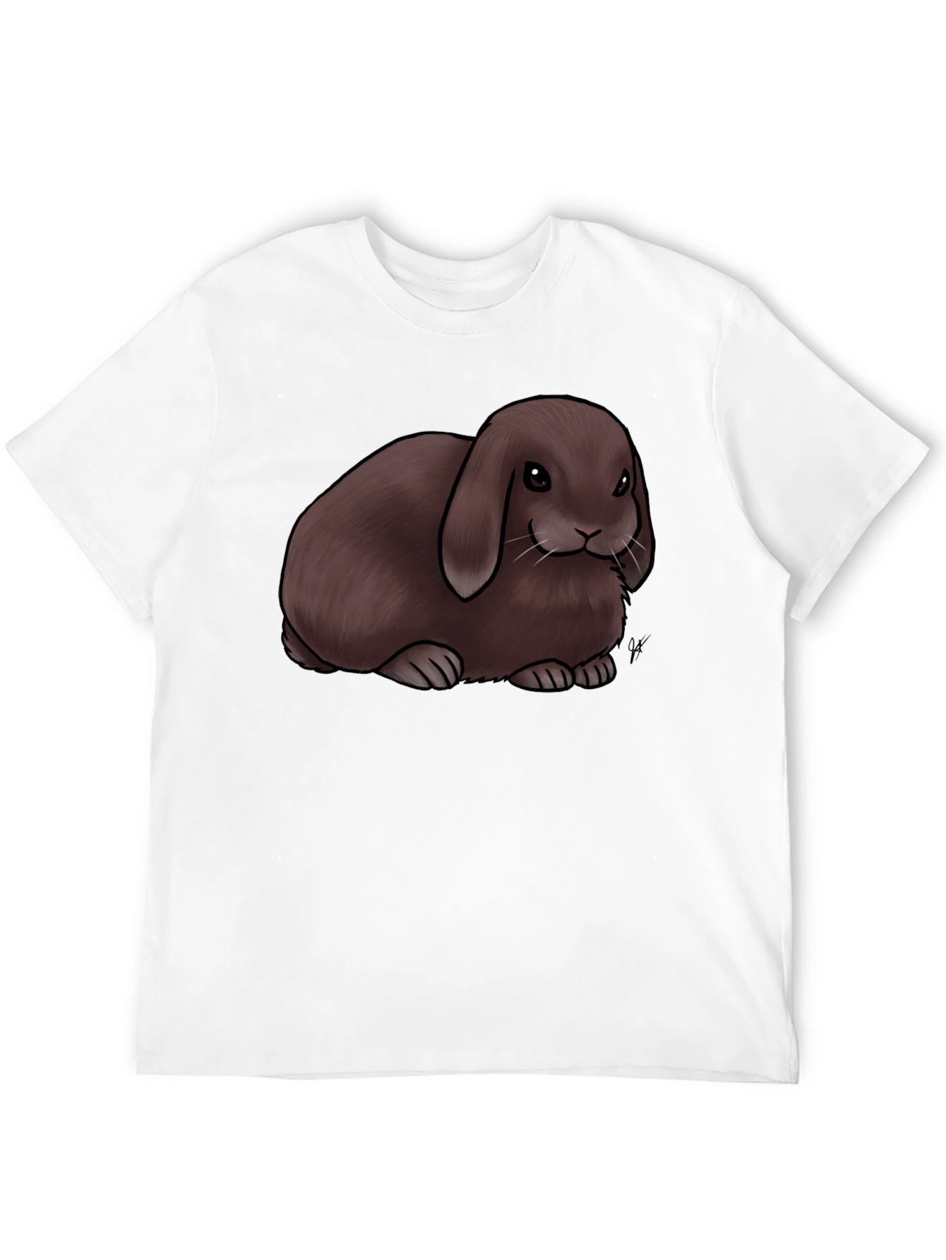 Cute Brown Lop Bunny Graphic T-Shirt