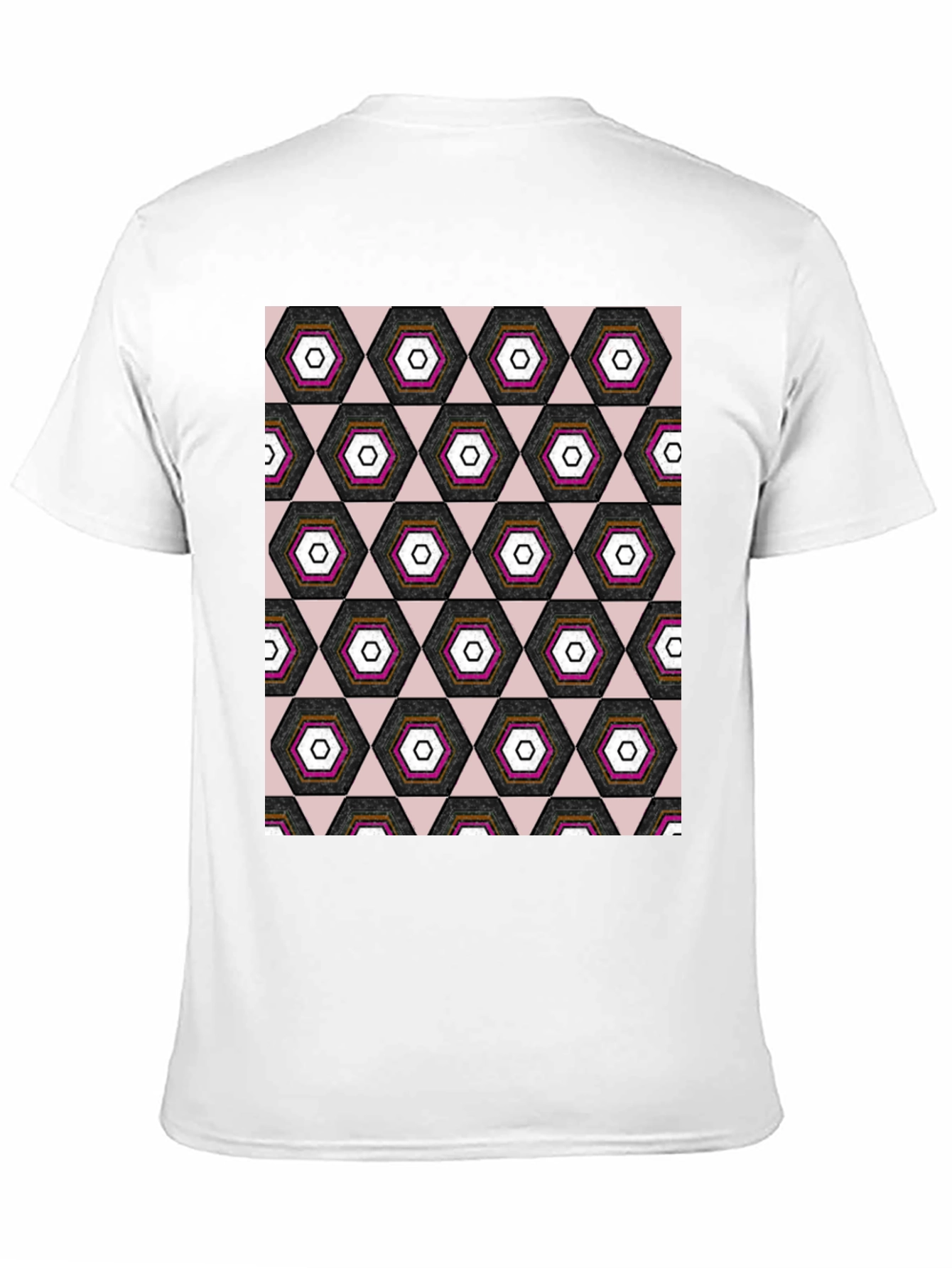 Geometric Hexagon Pattern T-Shirt