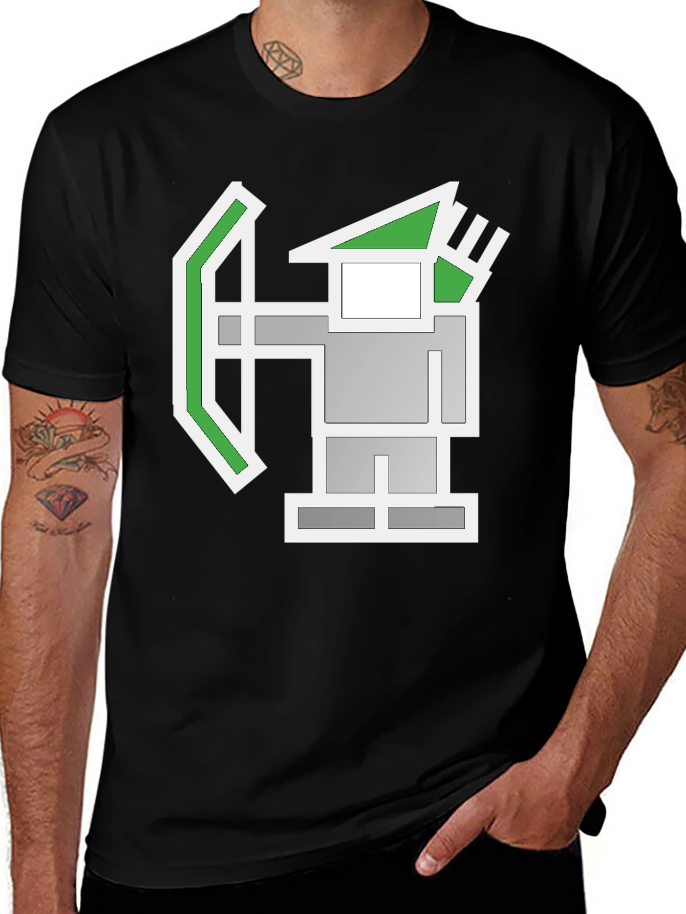 Pixel Archer Black T-Shirt - Gaming Tee