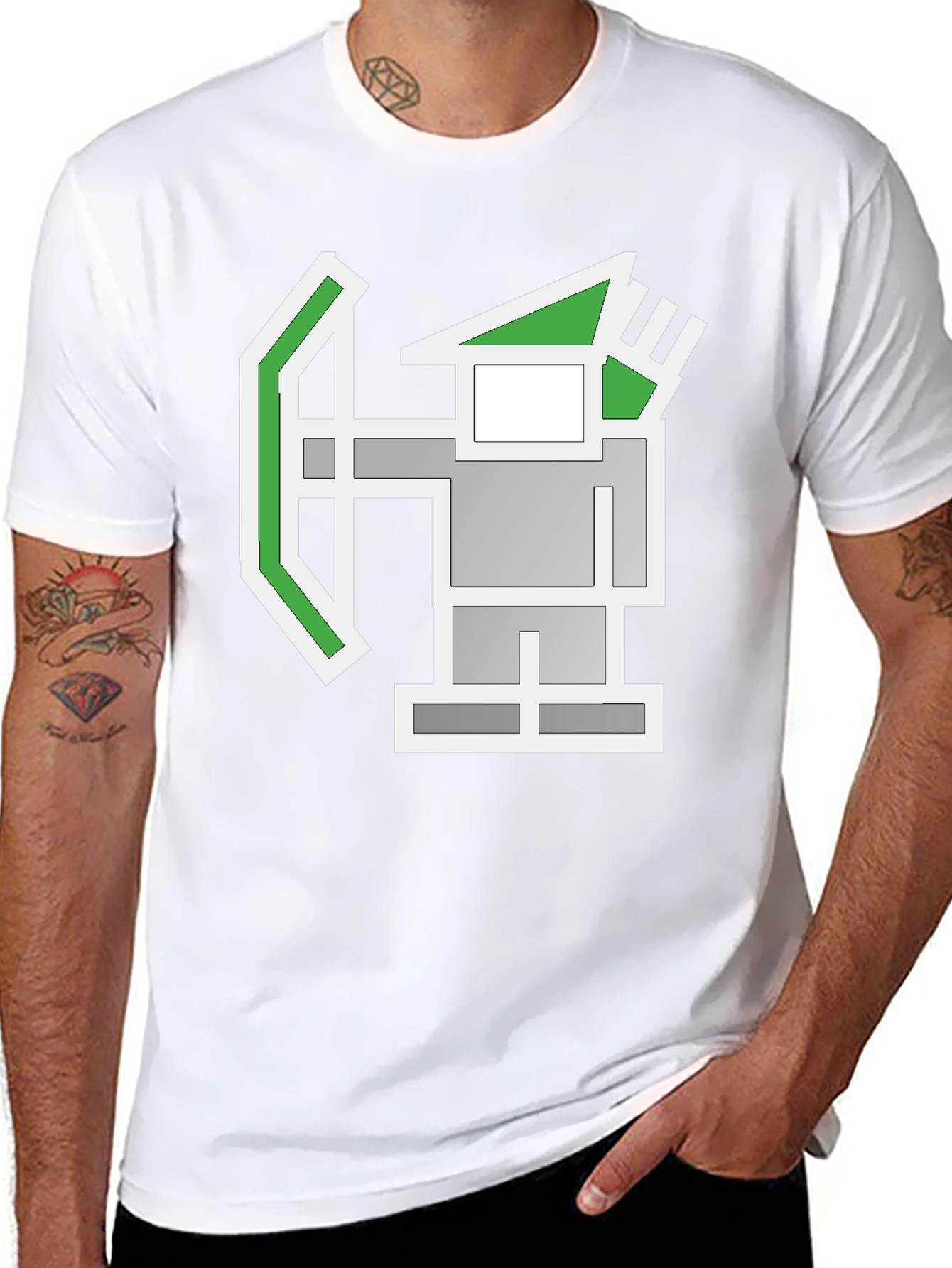 Pixel Archer Black T-Shirt - Gaming Tee