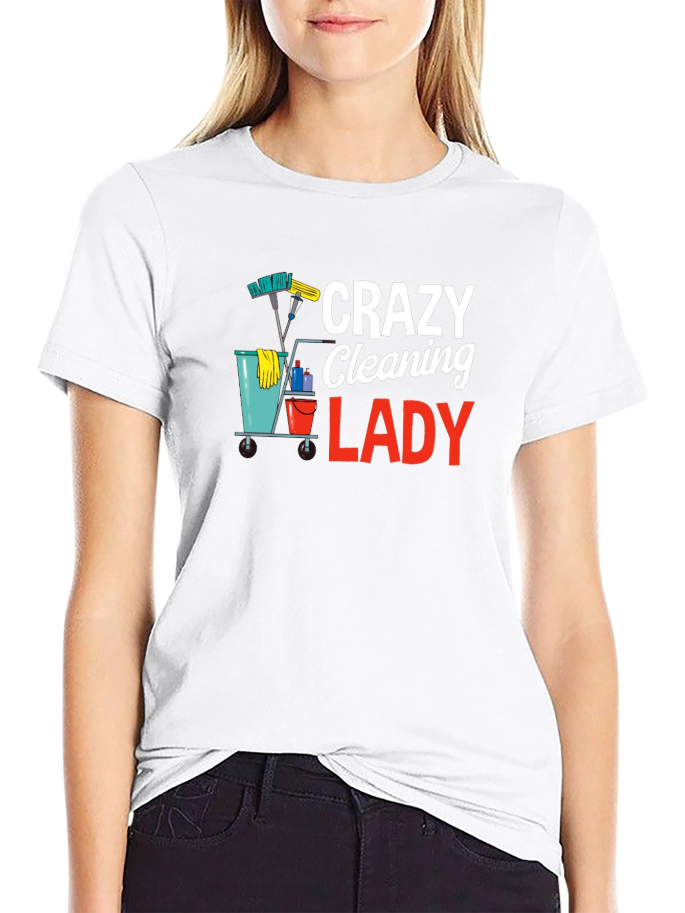 Crazy Cleaning Lady T-Shirt