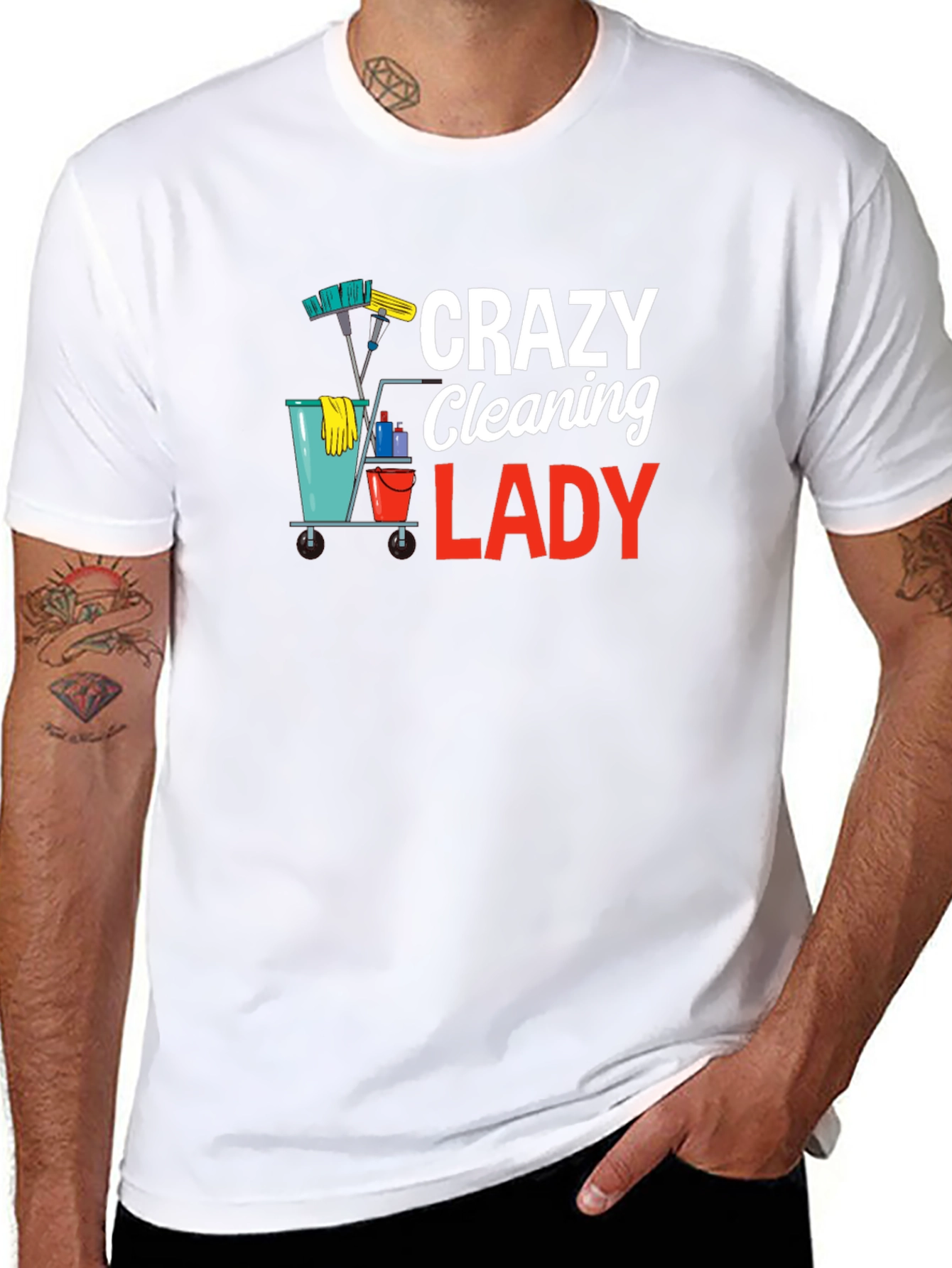 Crazy Cleaning Lady T-Shirt
