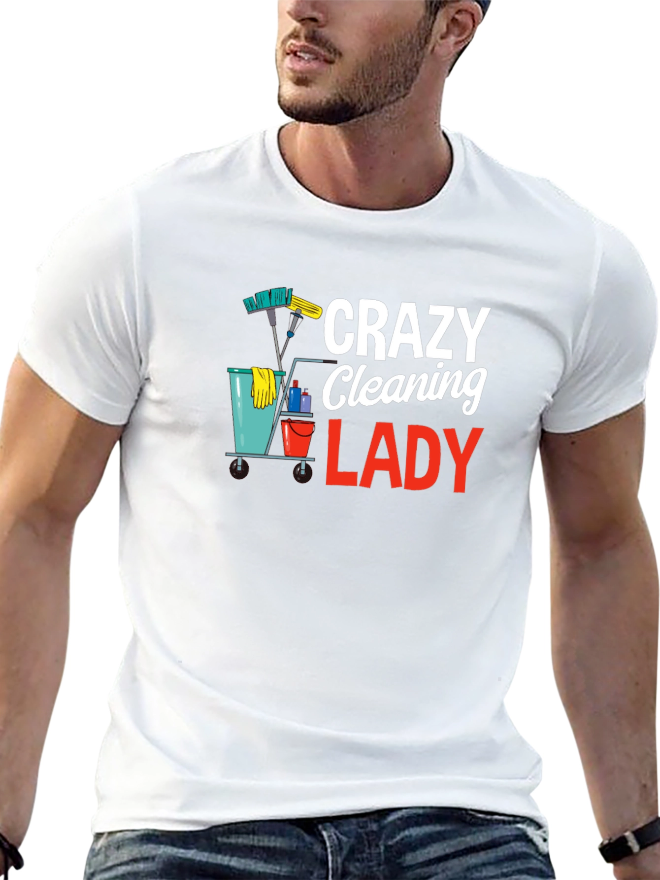 Crazy Cleaning Lady T-Shirt