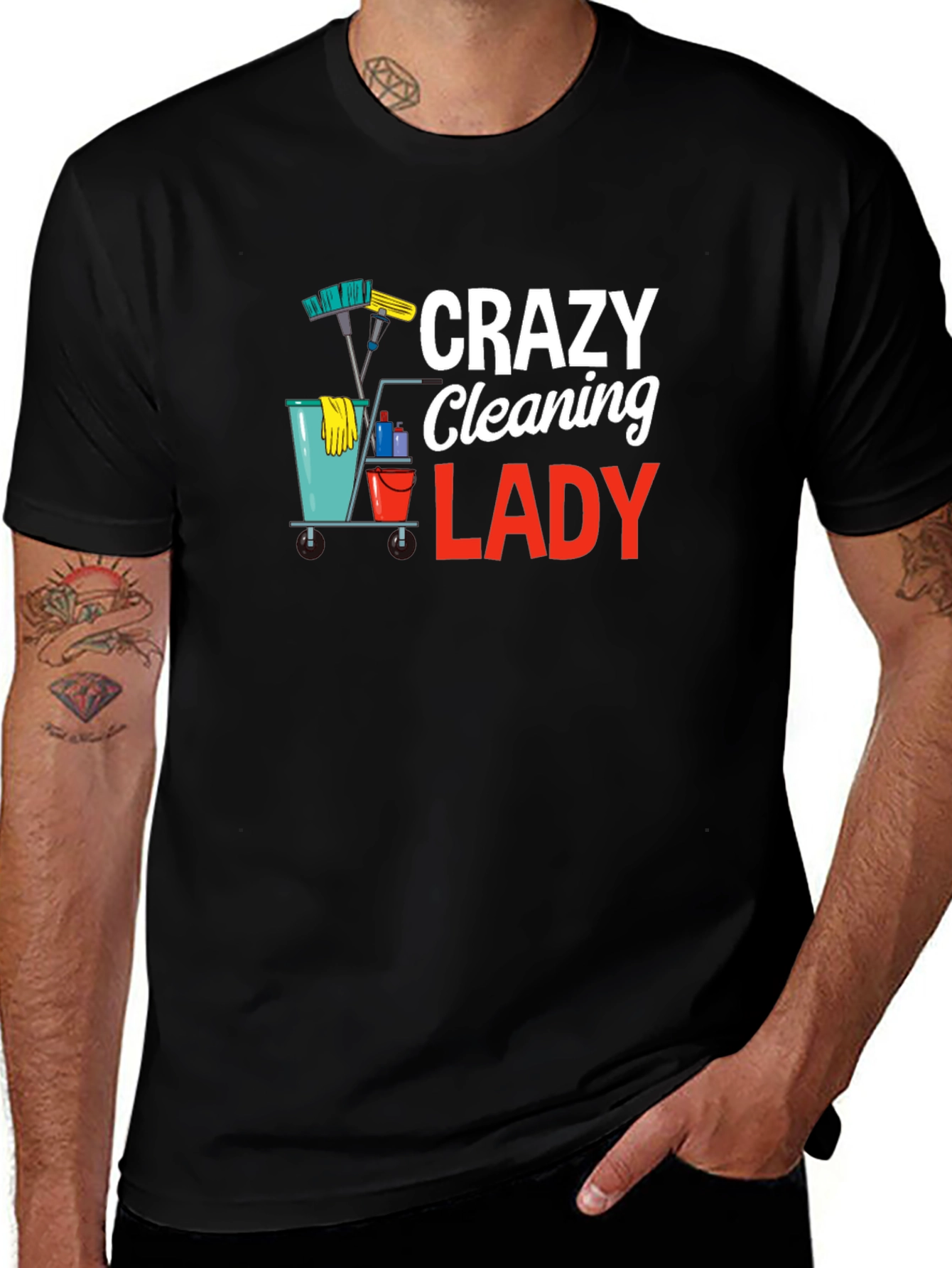 Crazy Cleaning Lady T-Shirt