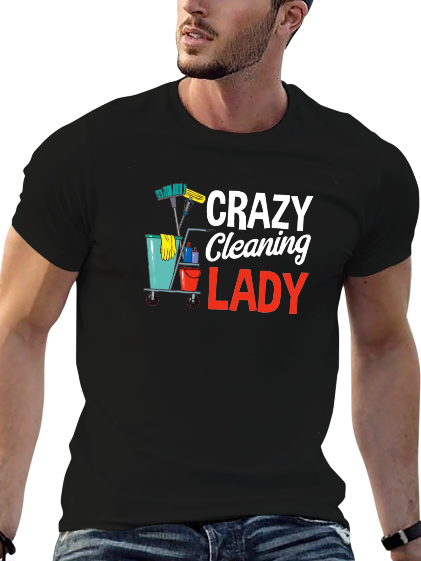 Crazy Cleaning Lady T-Shirt