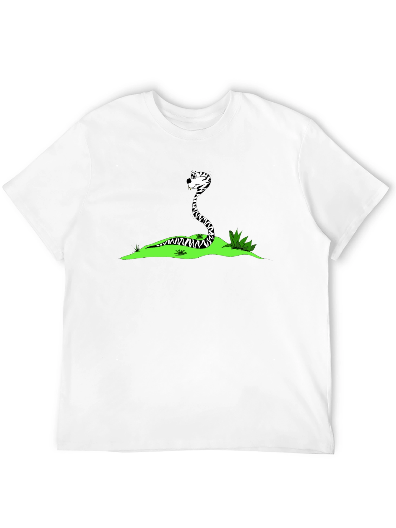 Cartoon Snake Black T-Shirt