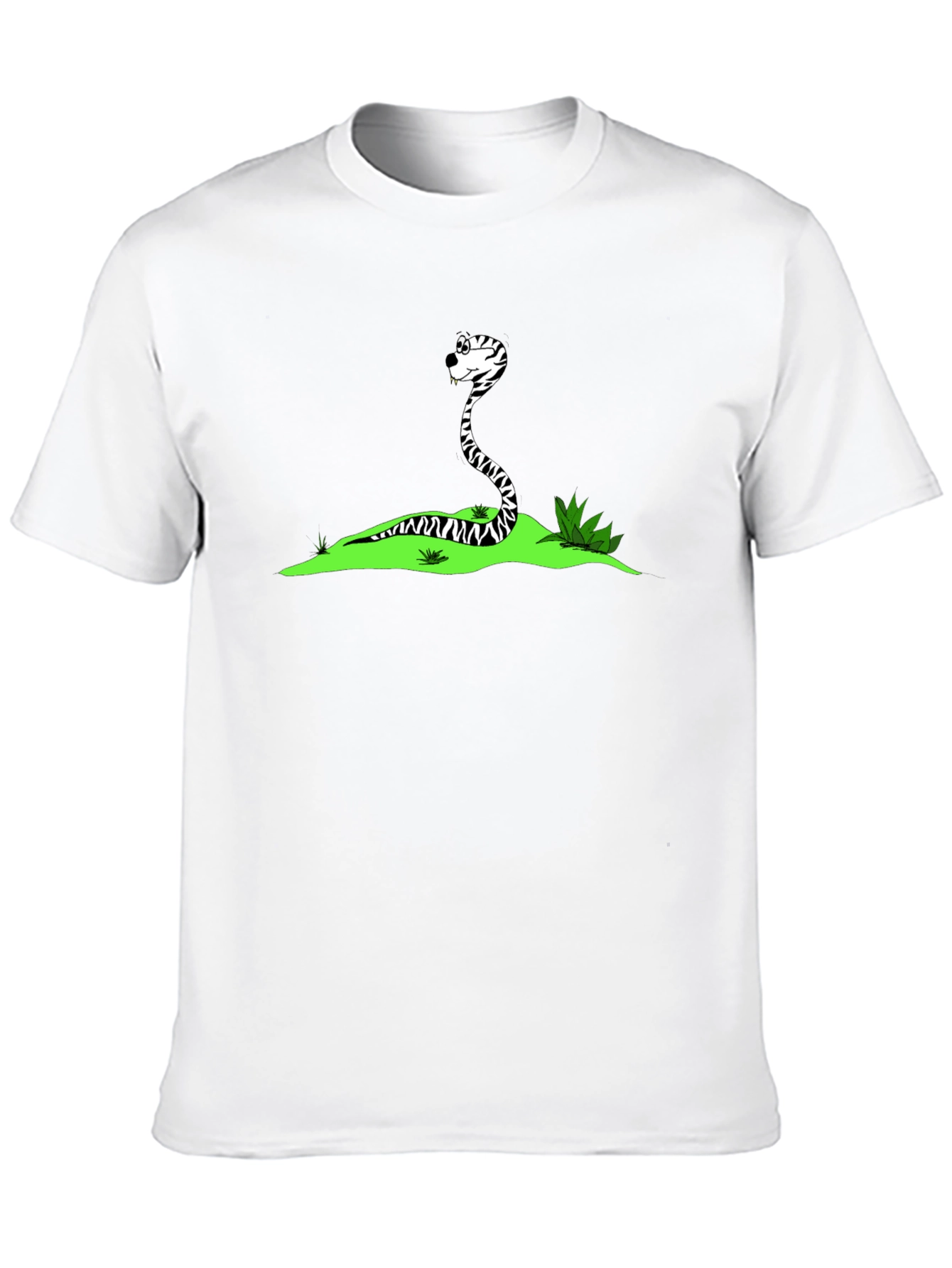 Cartoon Snake Black T-Shirt