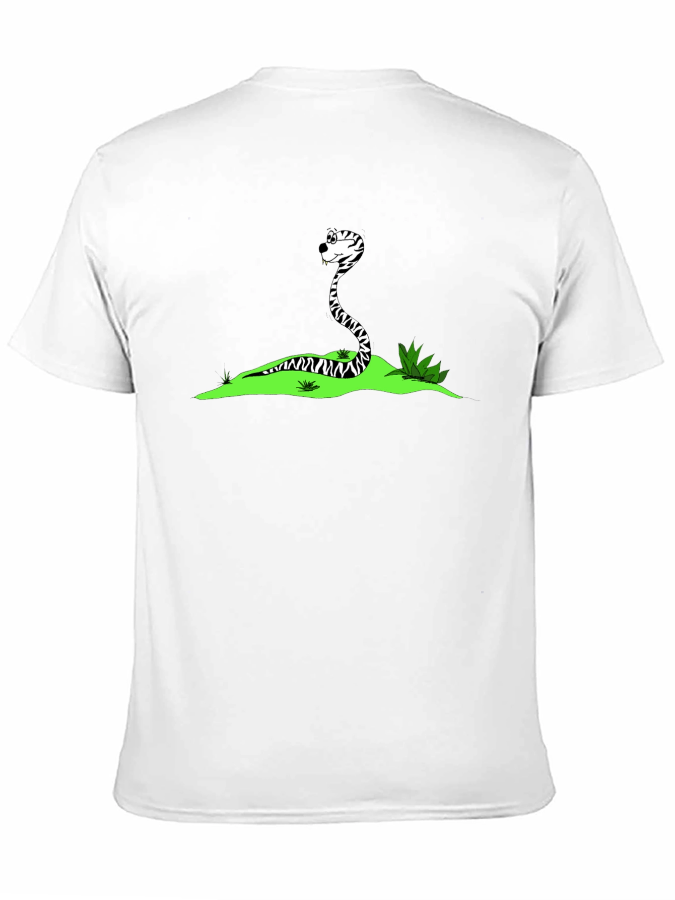 Cartoon Snake Black T-Shirt