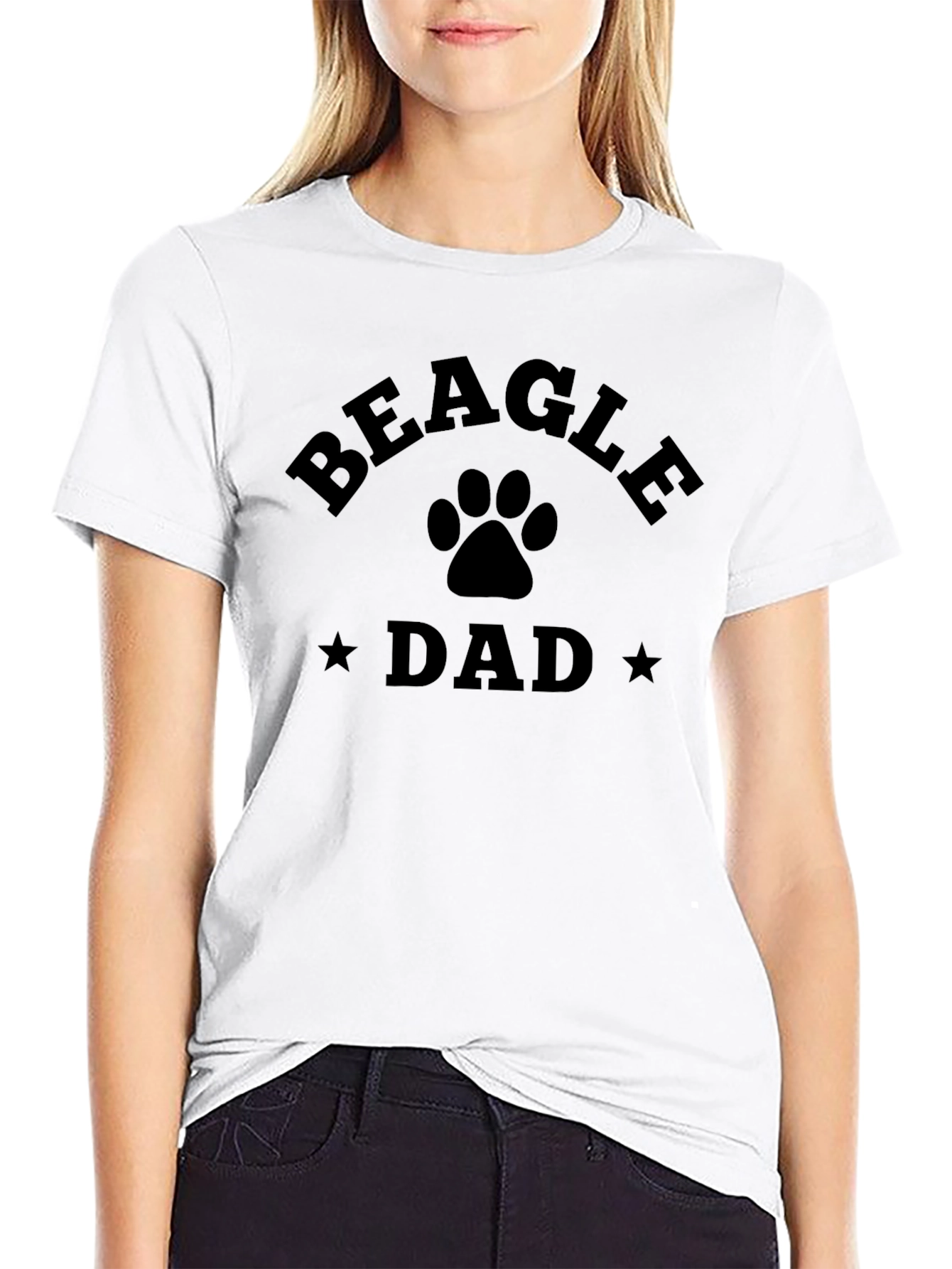 Beagle Dad T-Shirt - Paw Print Design