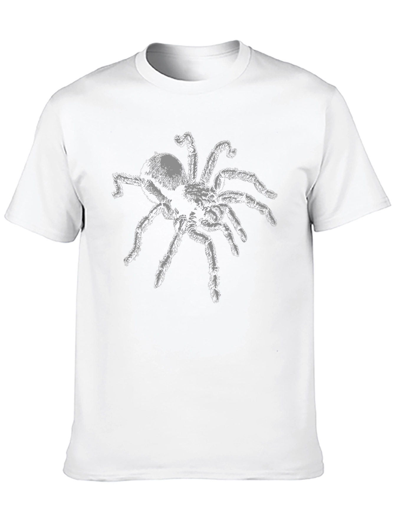 Creepy Spider Graphic Print T-Shirt - Black