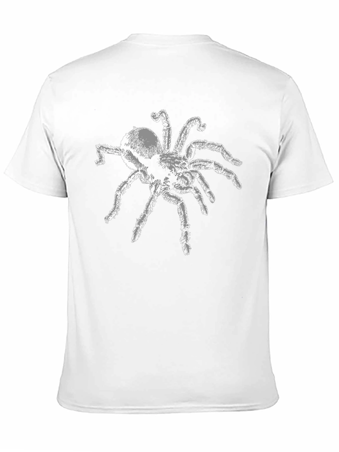 Creepy Spider Graphic Print T-Shirt - Black