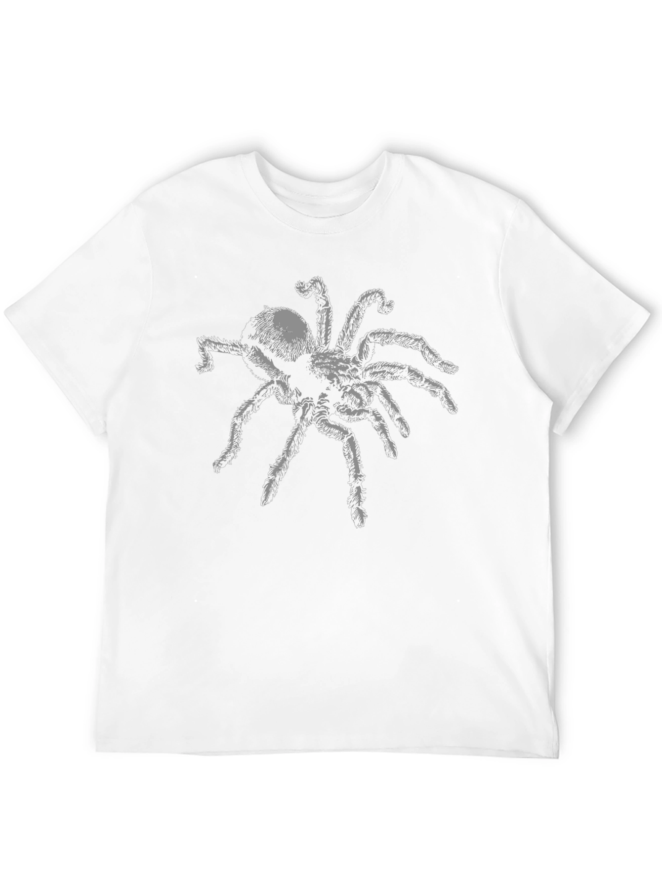 Creepy Spider Graphic Print T-Shirt - Black