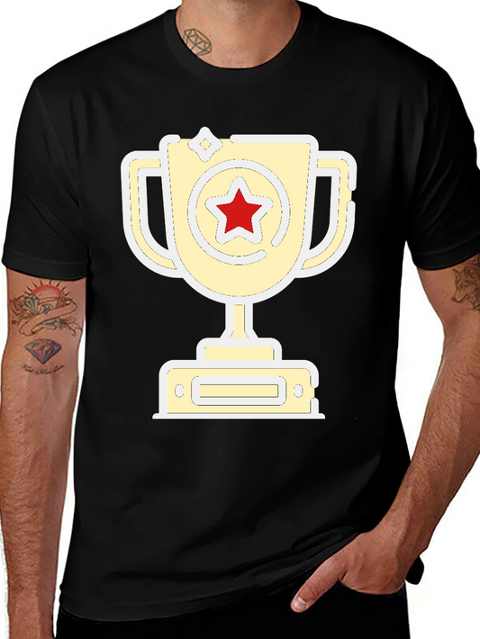 Champion Tee: Red Star Trophy Graphic T-Shirt