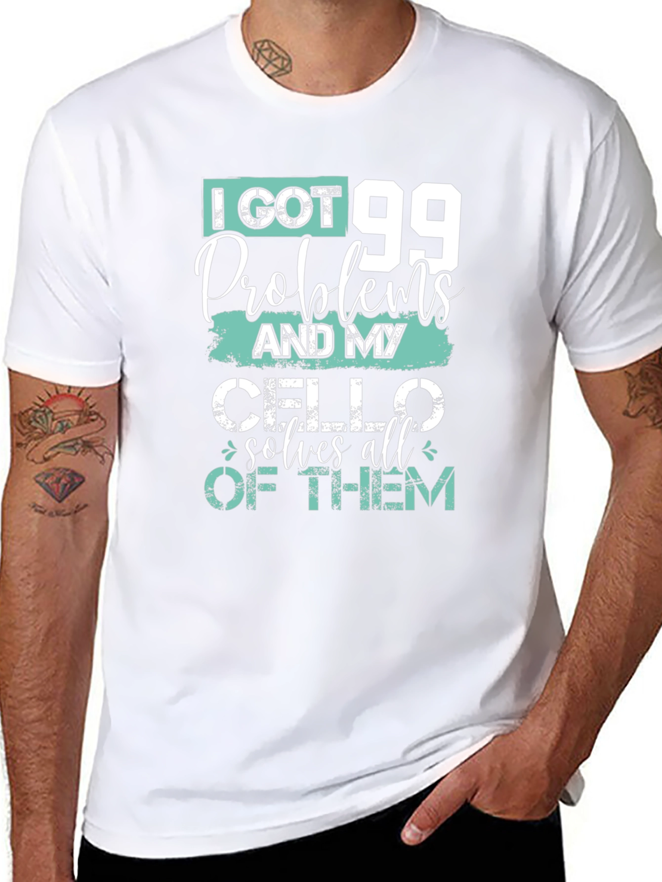 99 Problems Cello T-Shirt - Musicians Humor Tee