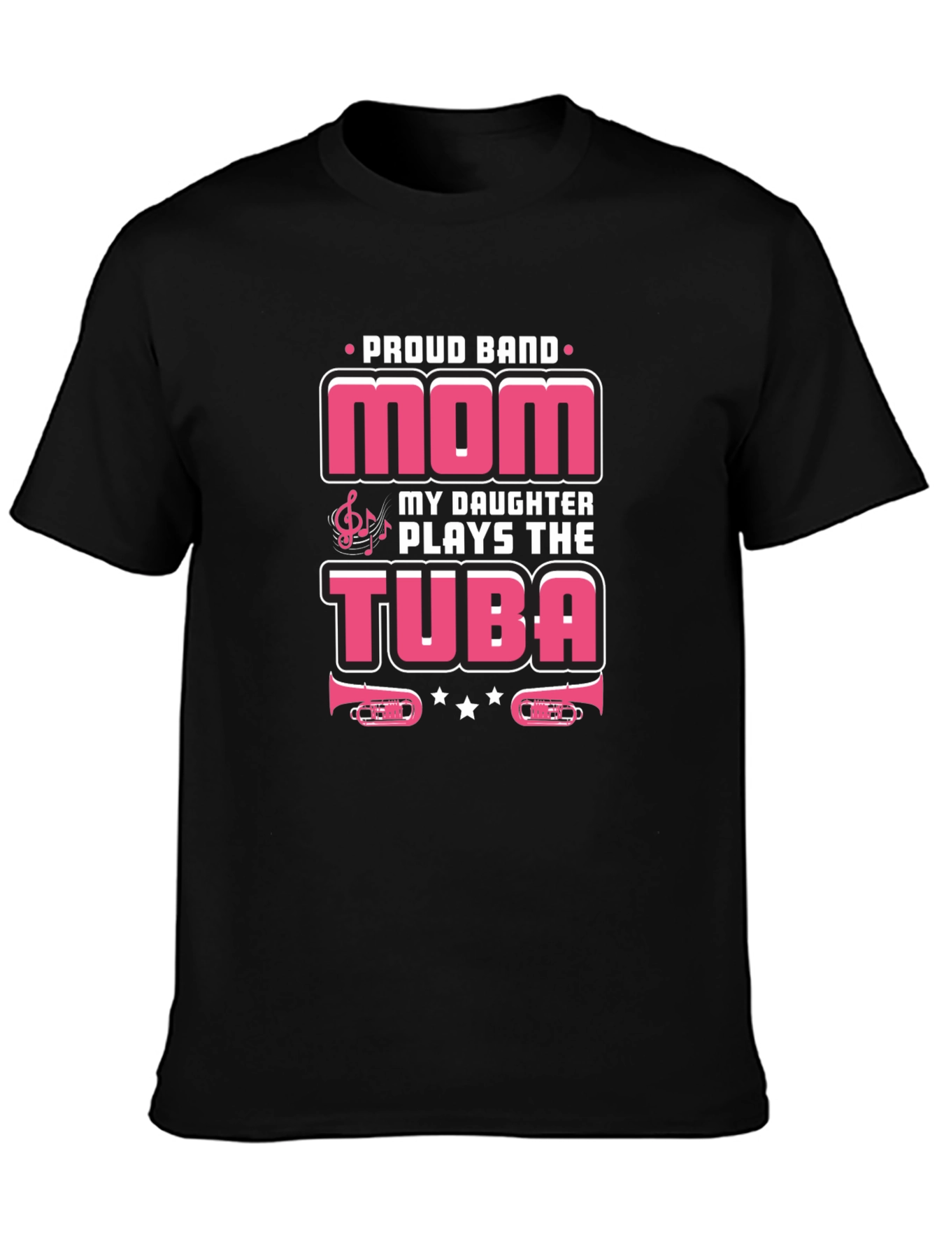 Proud Band Mom Tuba Player Graphic Tee