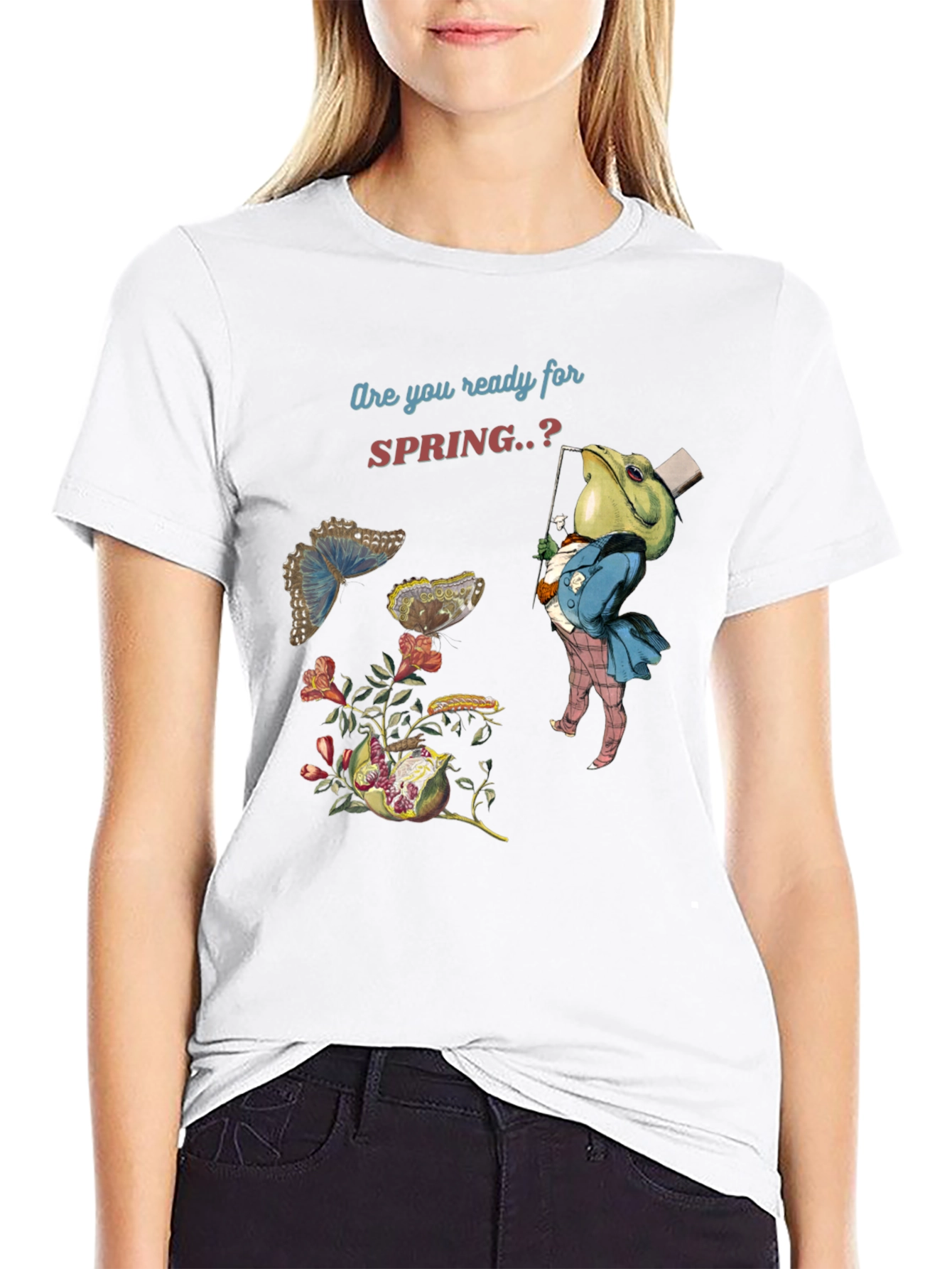 Spring Ready T-Shirt: Frog & Butterfly Tee