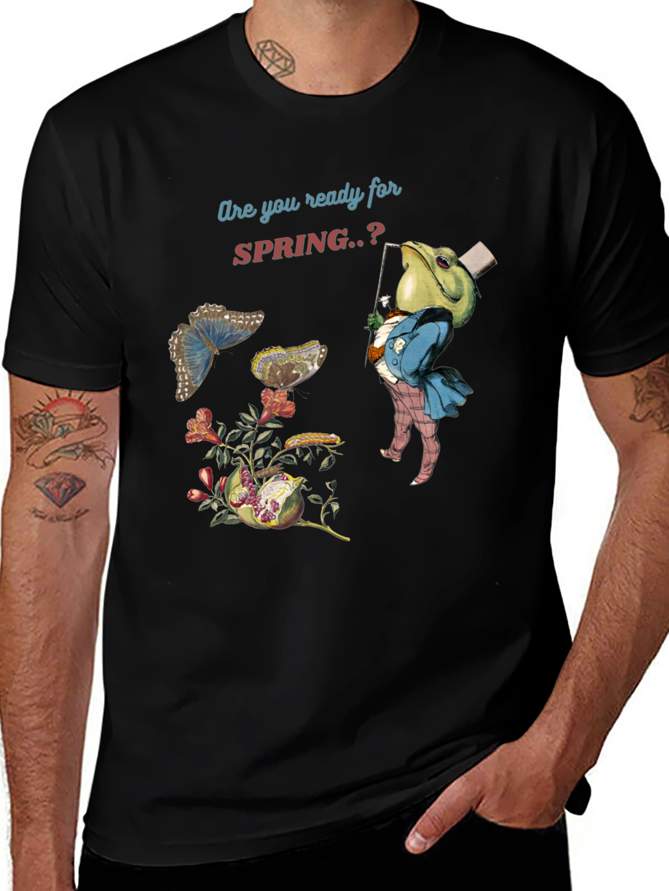 Spring Ready T-Shirt: Frog & Butterfly Tee