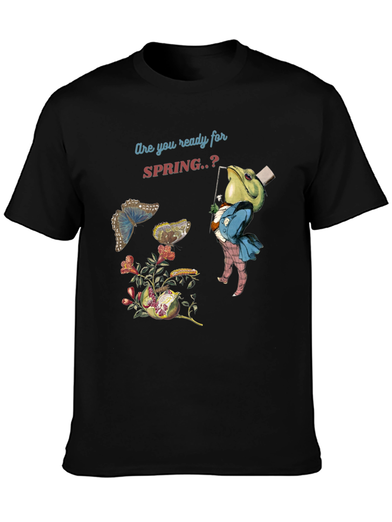 Spring Ready T-Shirt: Frog & Butterfly Tee