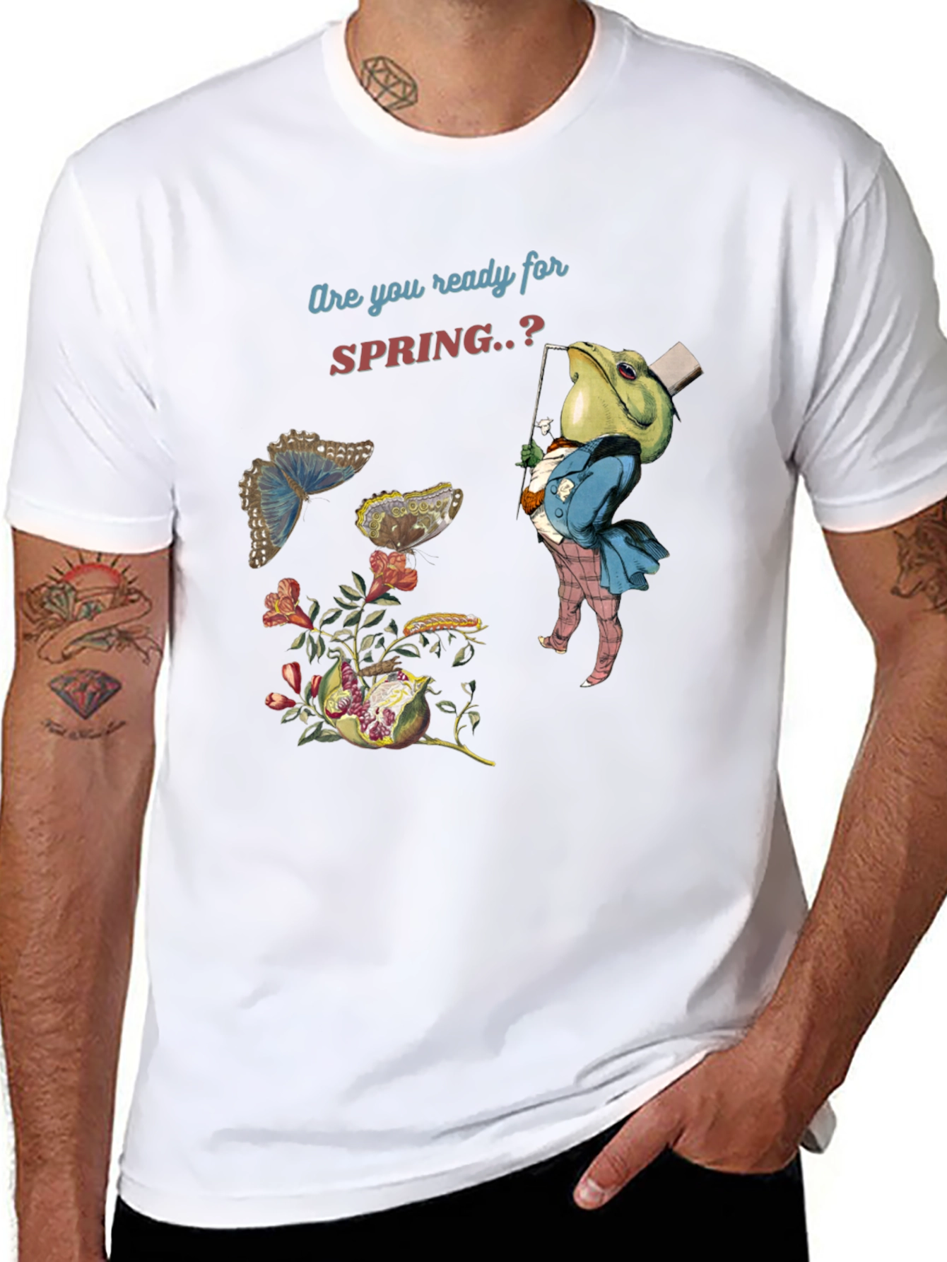 Spring Ready T-Shirt: Frog & Butterfly Tee
