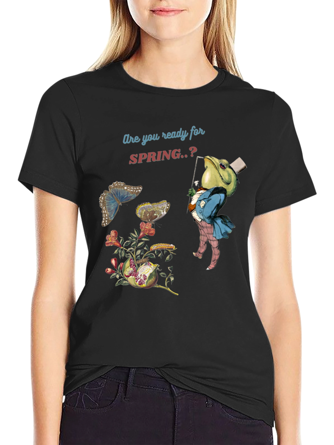Spring Ready T-Shirt: Frog & Butterfly Tee