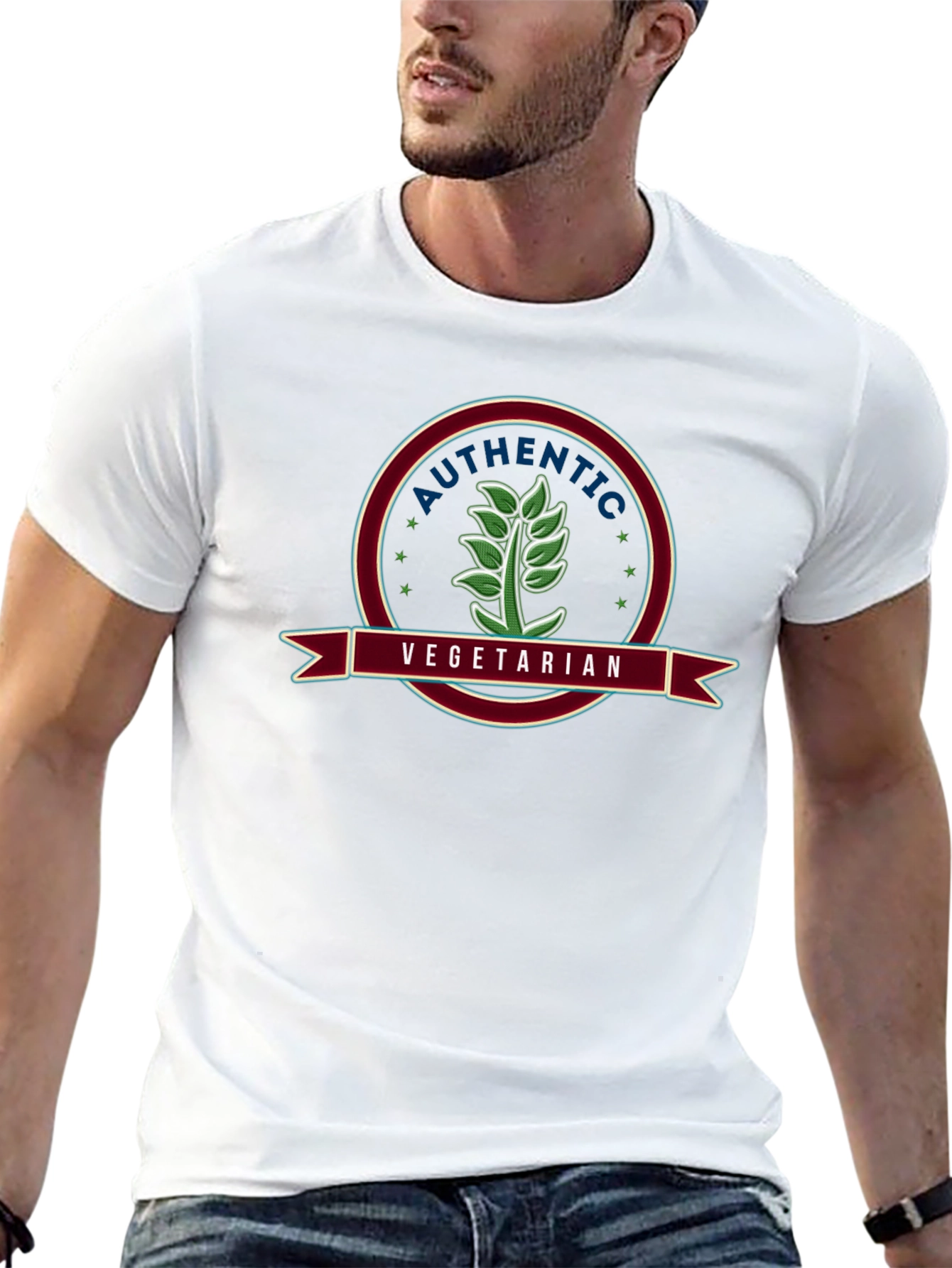 Authentic Vegetarian Graphic T-Shirt