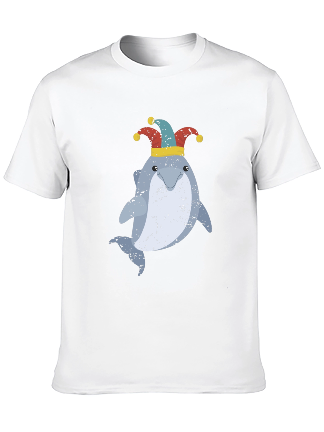 Funny Dolphin Jester Graphic T-Shirt