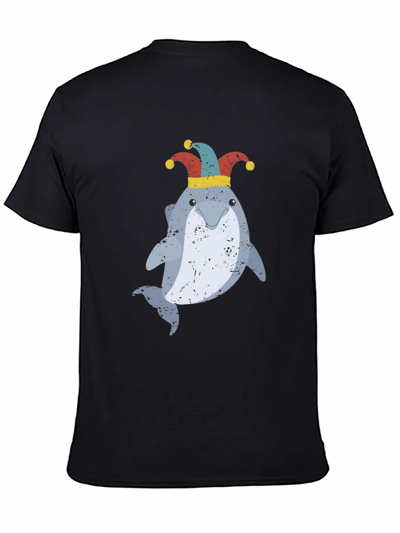 Funny Dolphin Jester Graphic T-Shirt
