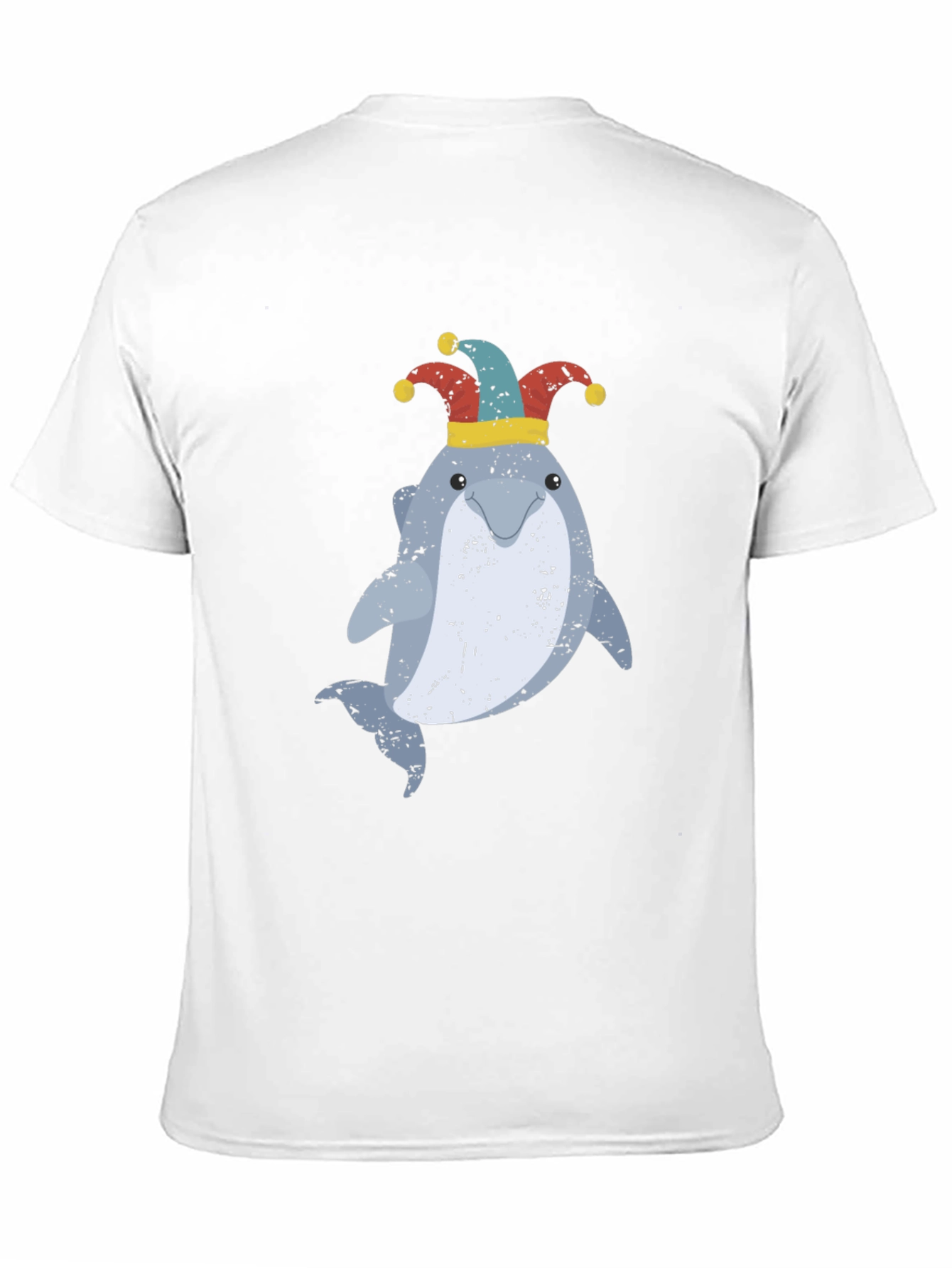 Funny Dolphin Jester Graphic T-Shirt