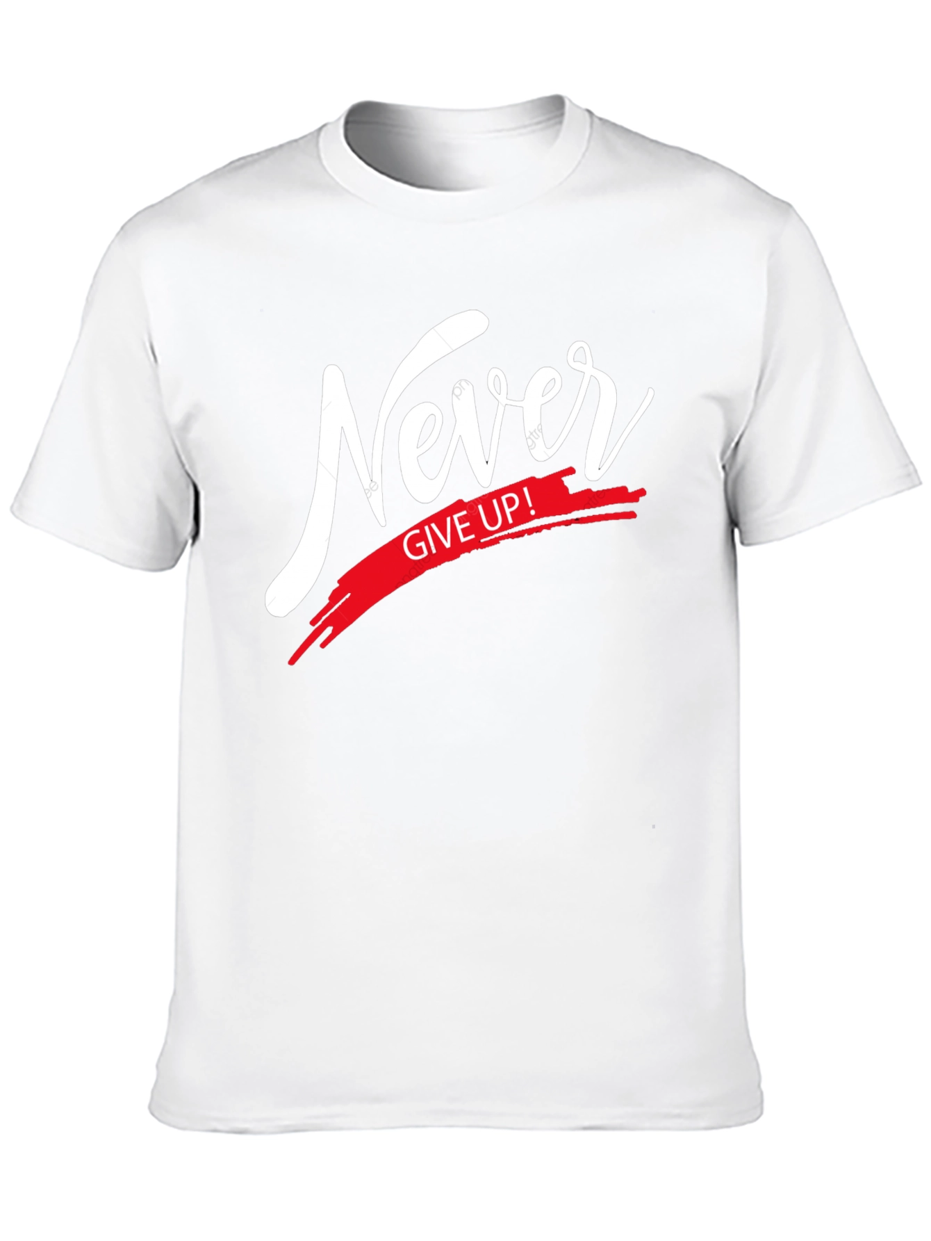 Never Give Up T-Shirt - Motivational Black Tee