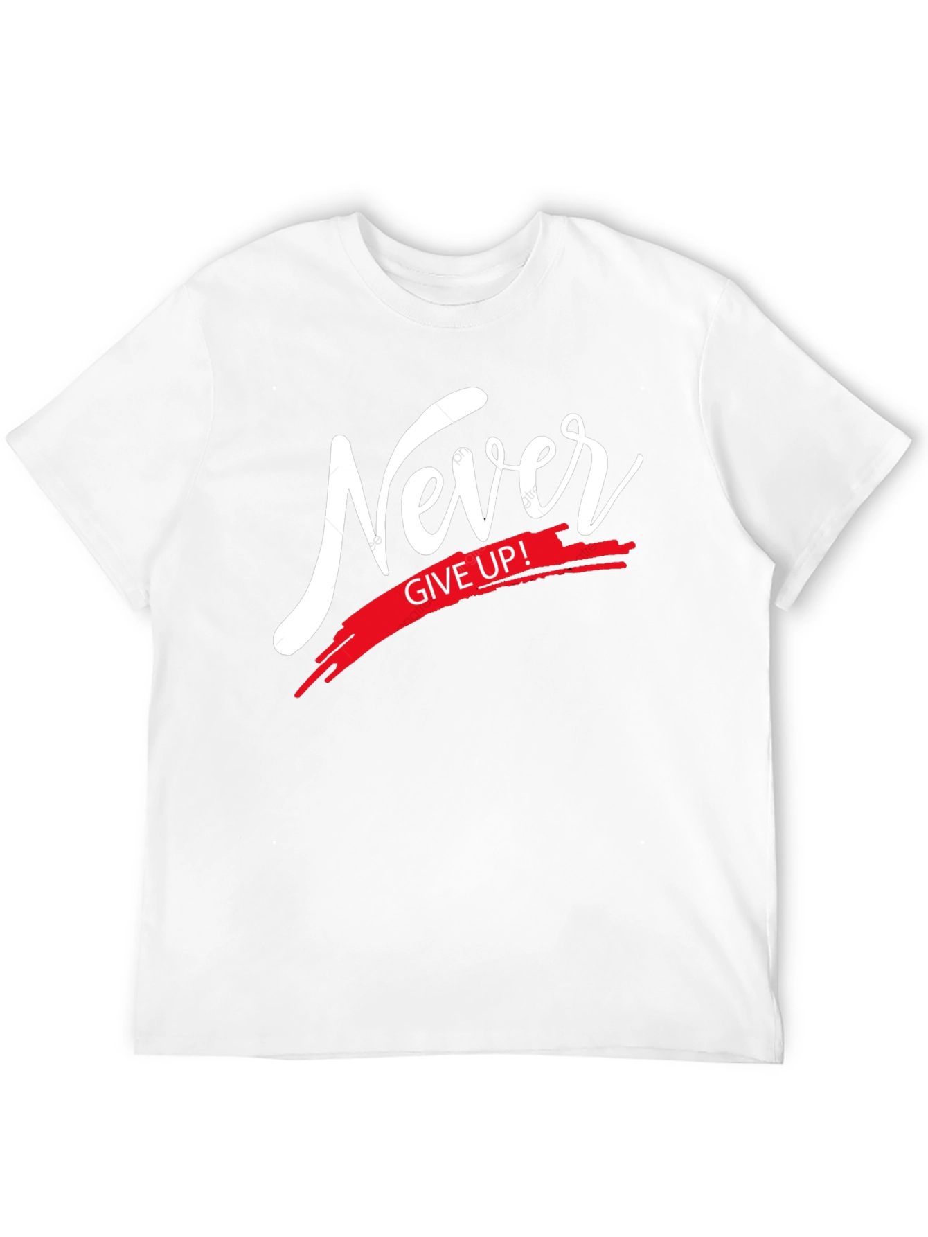 Never Give Up T-Shirt - Motivational Black Tee