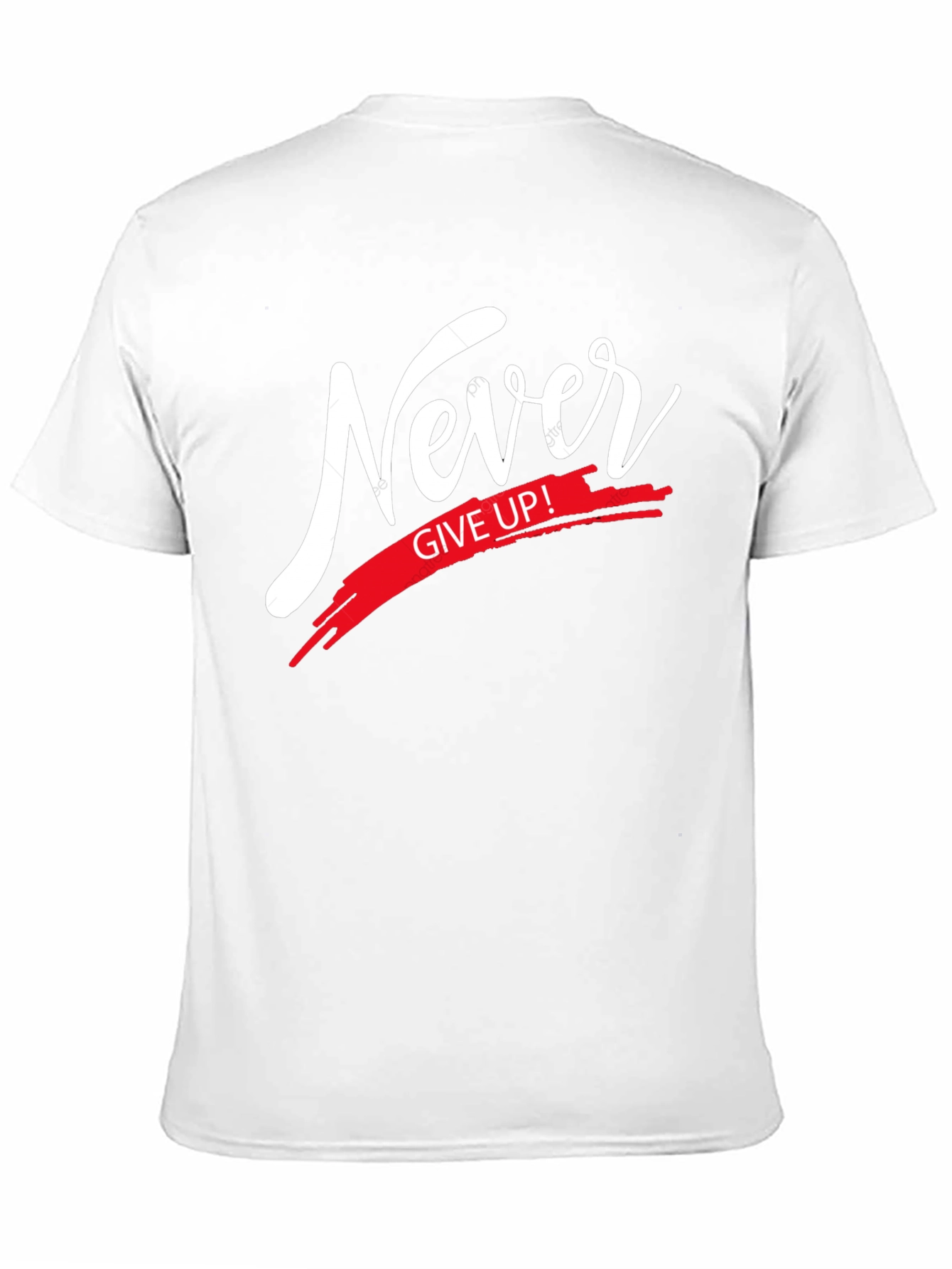 Never Give Up T-Shirt - Motivational Black Tee