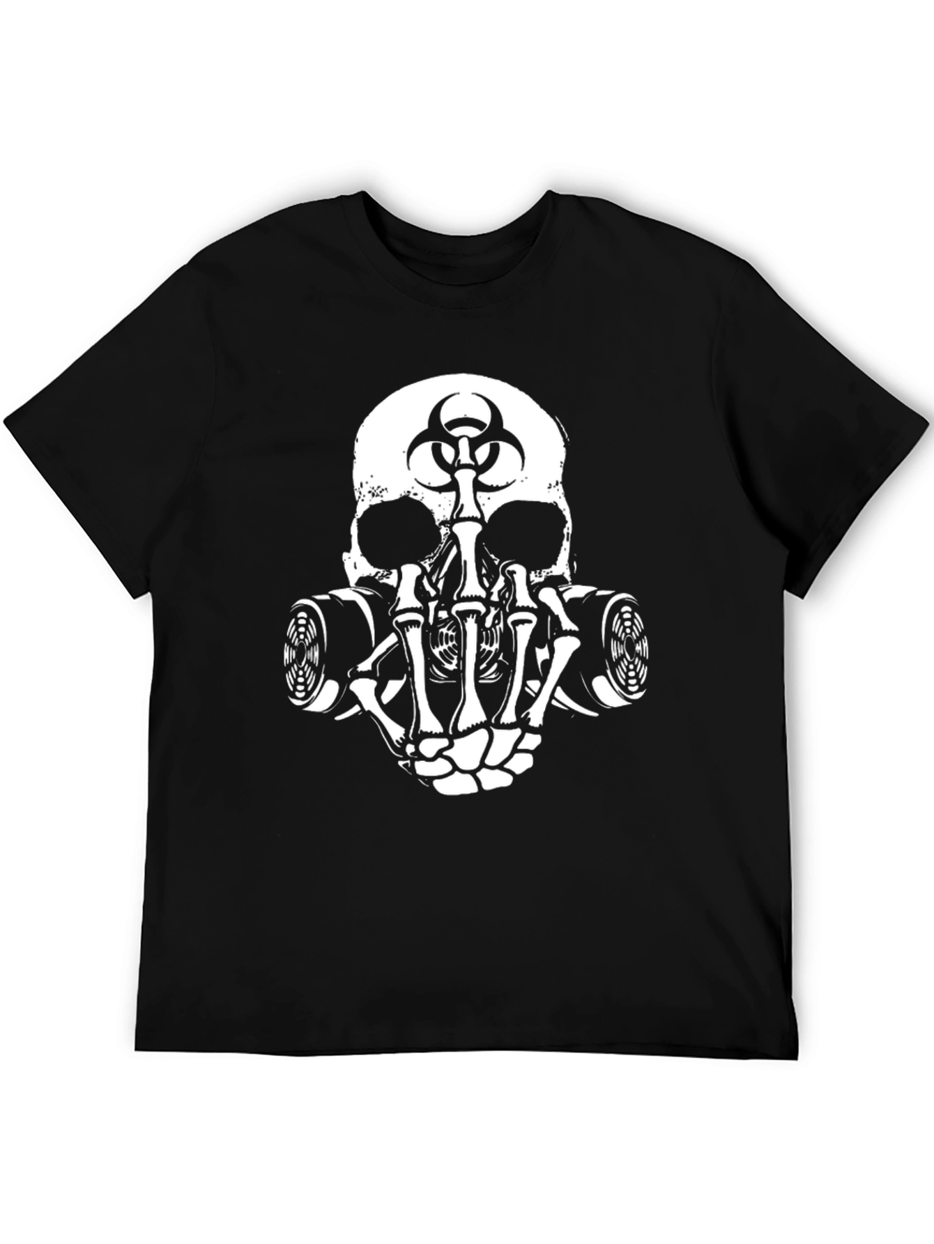 Skull Biohazard Gas Mask Graphic Tee