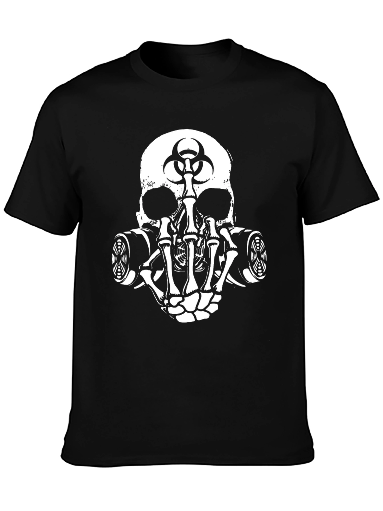 Skull Biohazard Gas Mask Graphic Tee