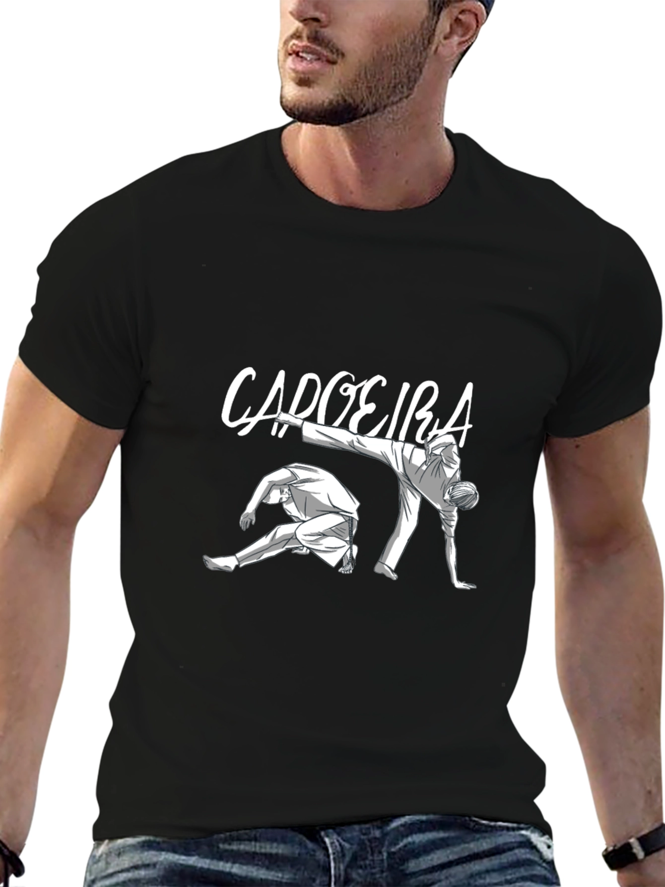 Capoeira Black Graphic T-Shirt