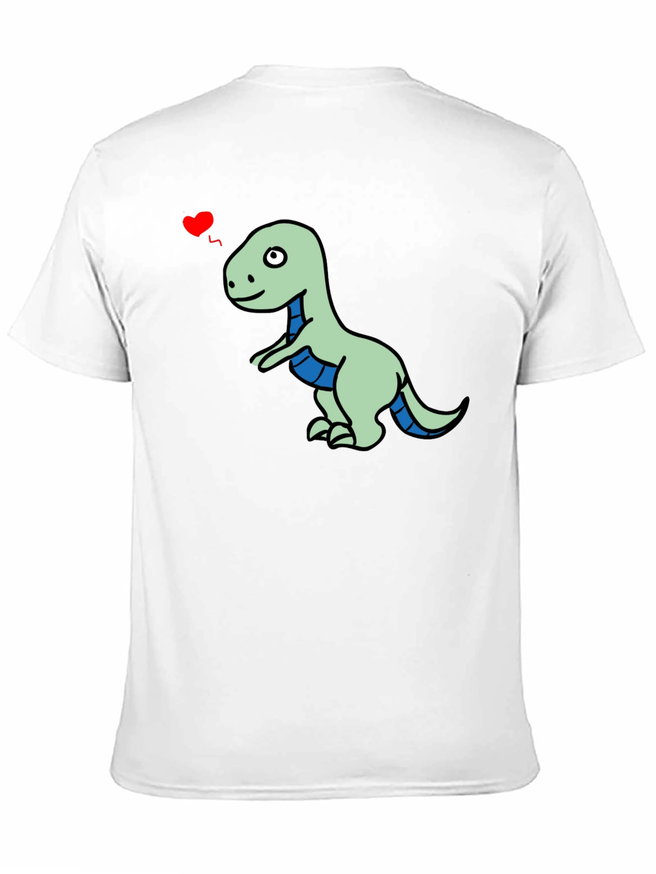 Dino Love T-Shirt - Mens Black Short Sleeve