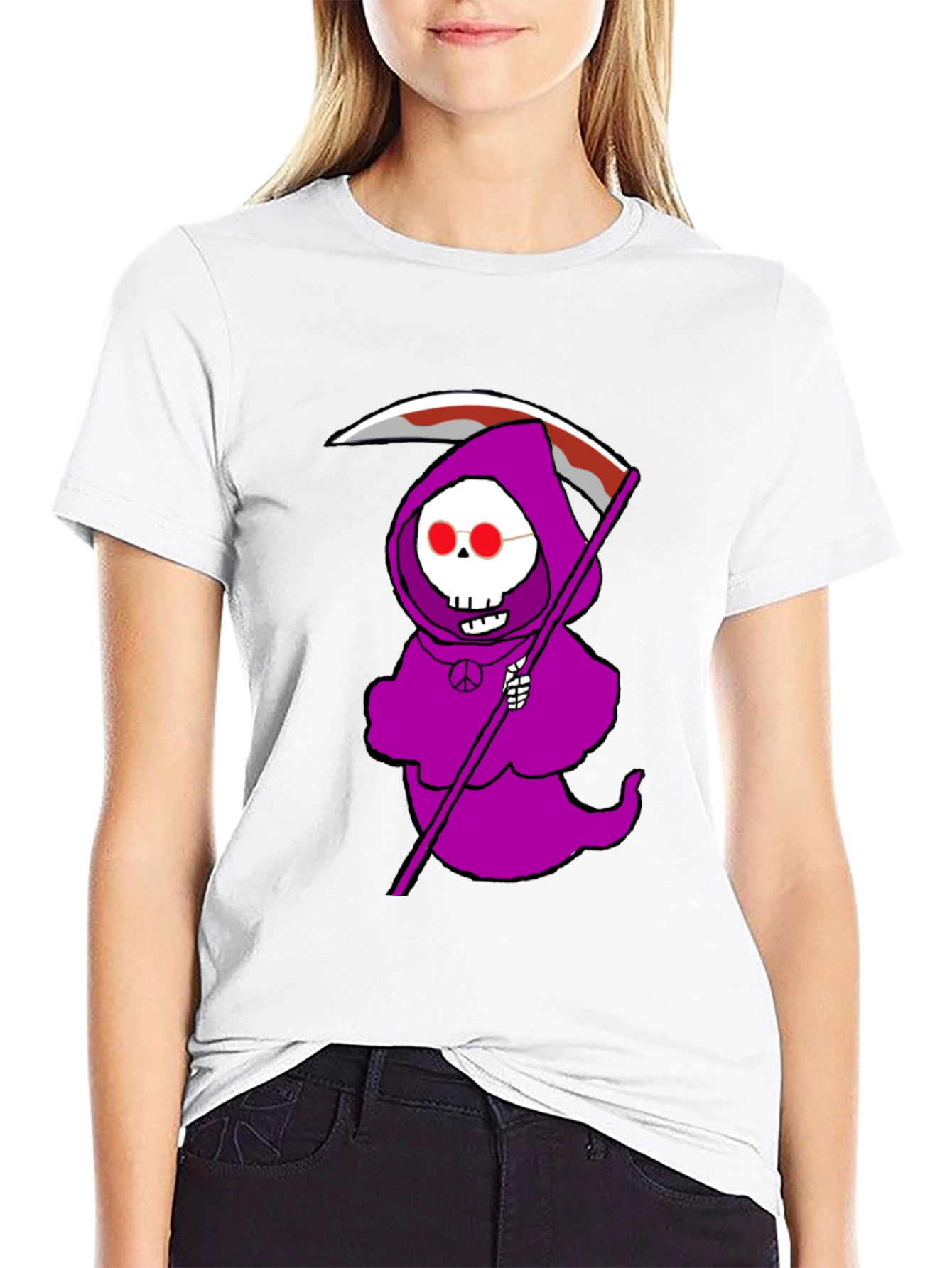 Grim Reaper Peace Sign T-Shirt