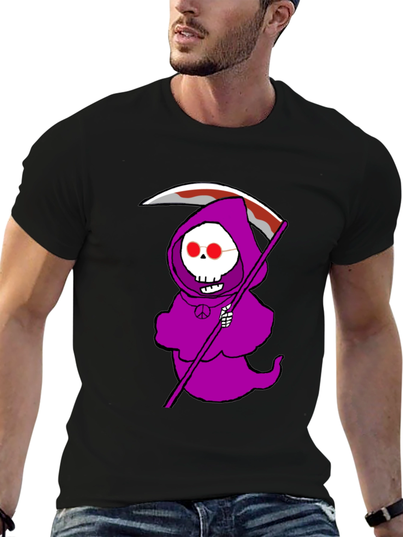 Grim Reaper Peace Sign T-Shirt
