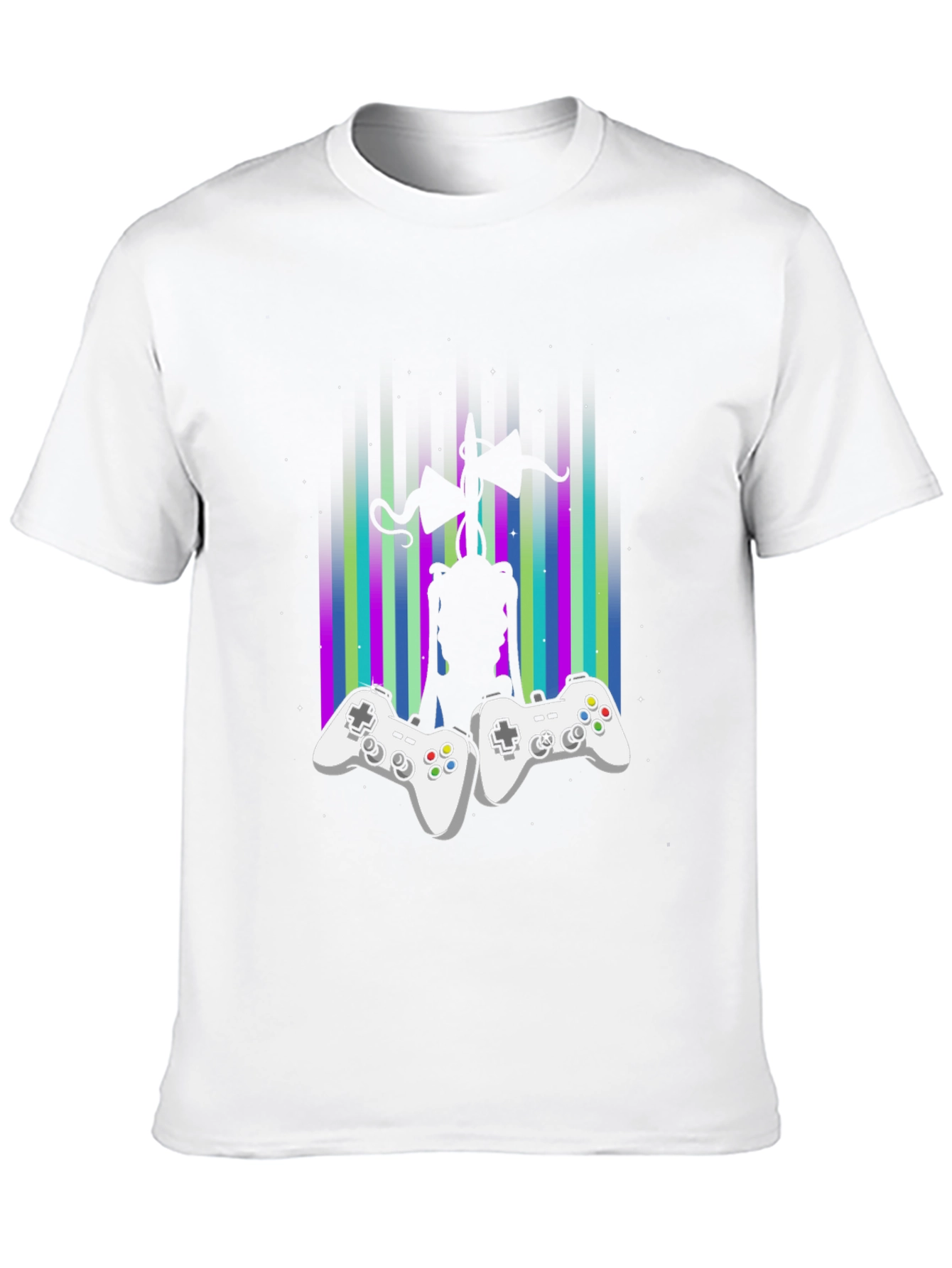 Gamer Siren Head T-Shirt - Black Graphic Tee