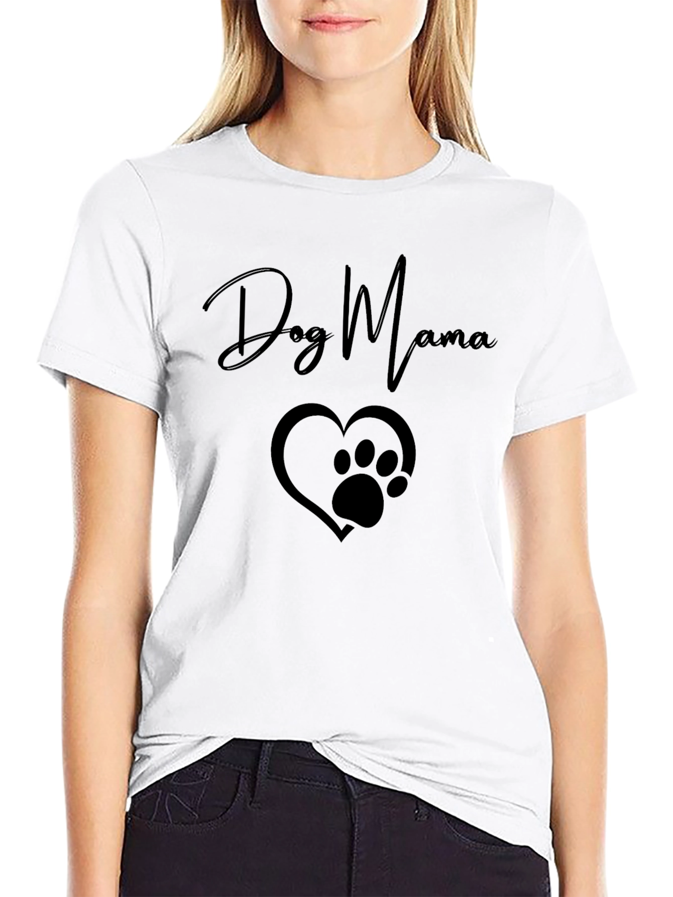 Dog Mama Black T-Shirt