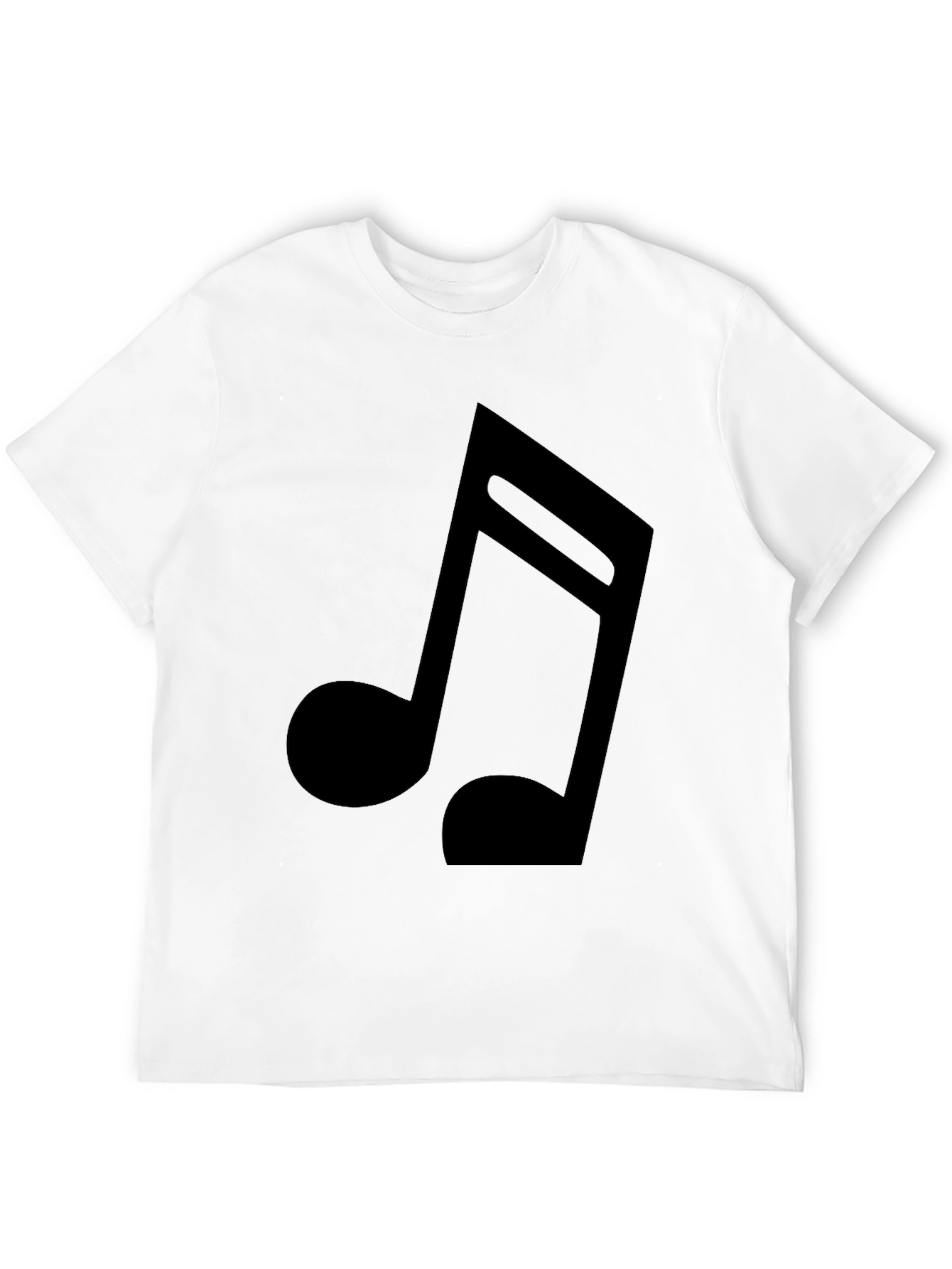 Musical Note Black Graphic Tee - Soft Cotton