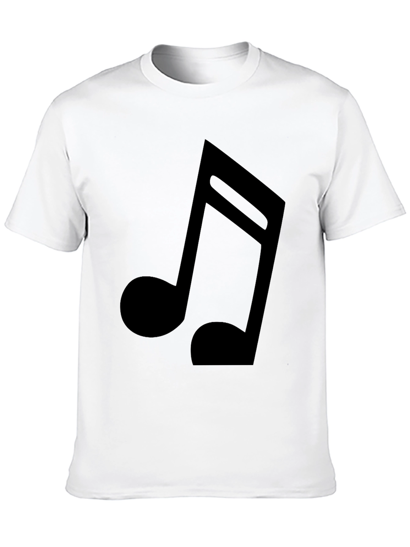 Musical Note Black Graphic Tee - Soft Cotton