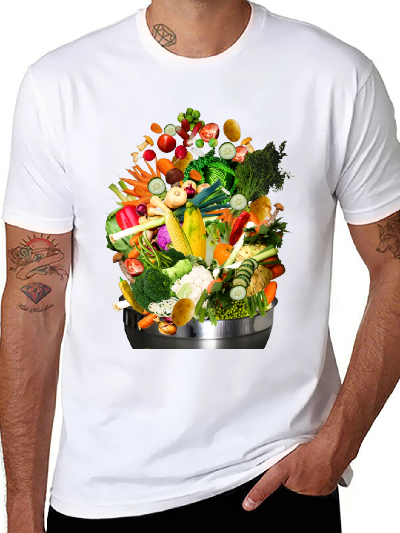 Vegetable Medley Graphic Tee - Fresh & Fun!