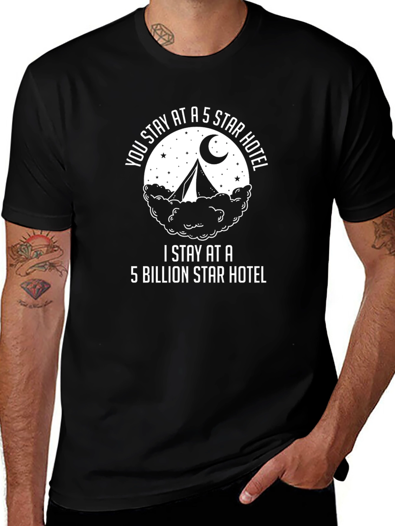 5 Billion Star Hotel T-Shirt - Camping Lover Tee