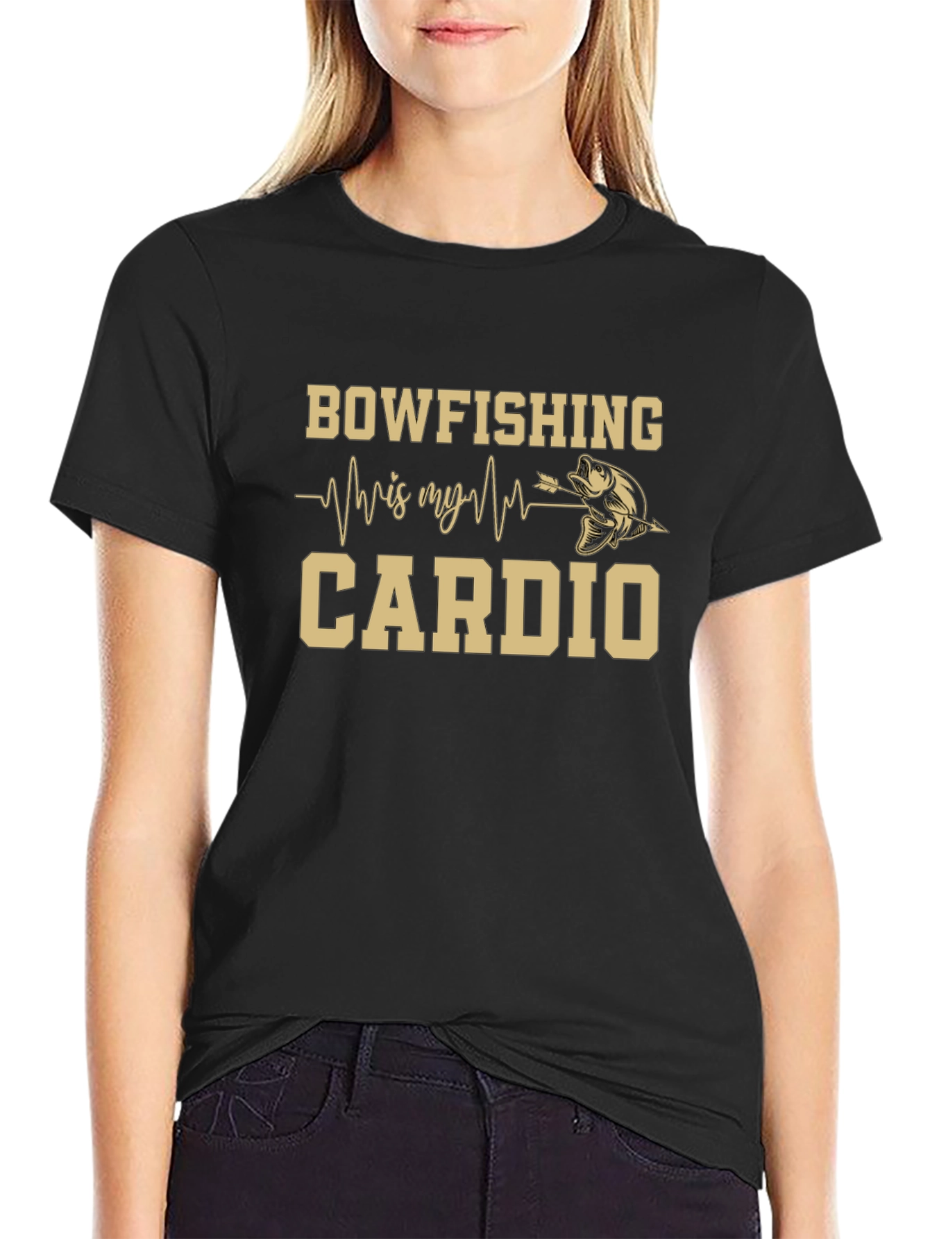 Bowfishing Is My Cardio T-Shirt - Black